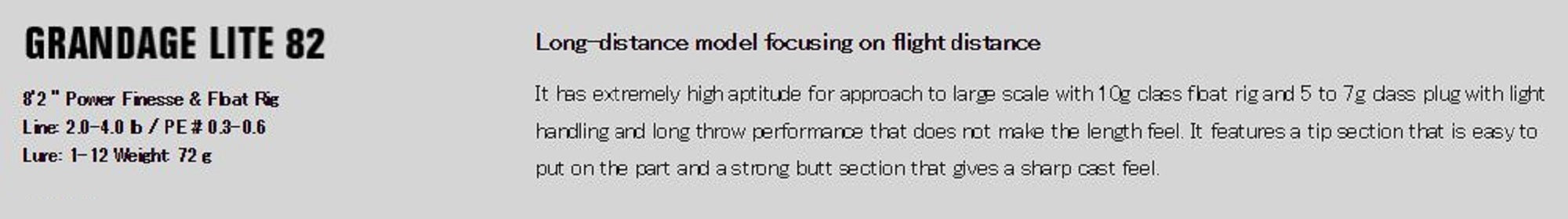 Apia Rod Spinning Grandage Lite 82 (7576)