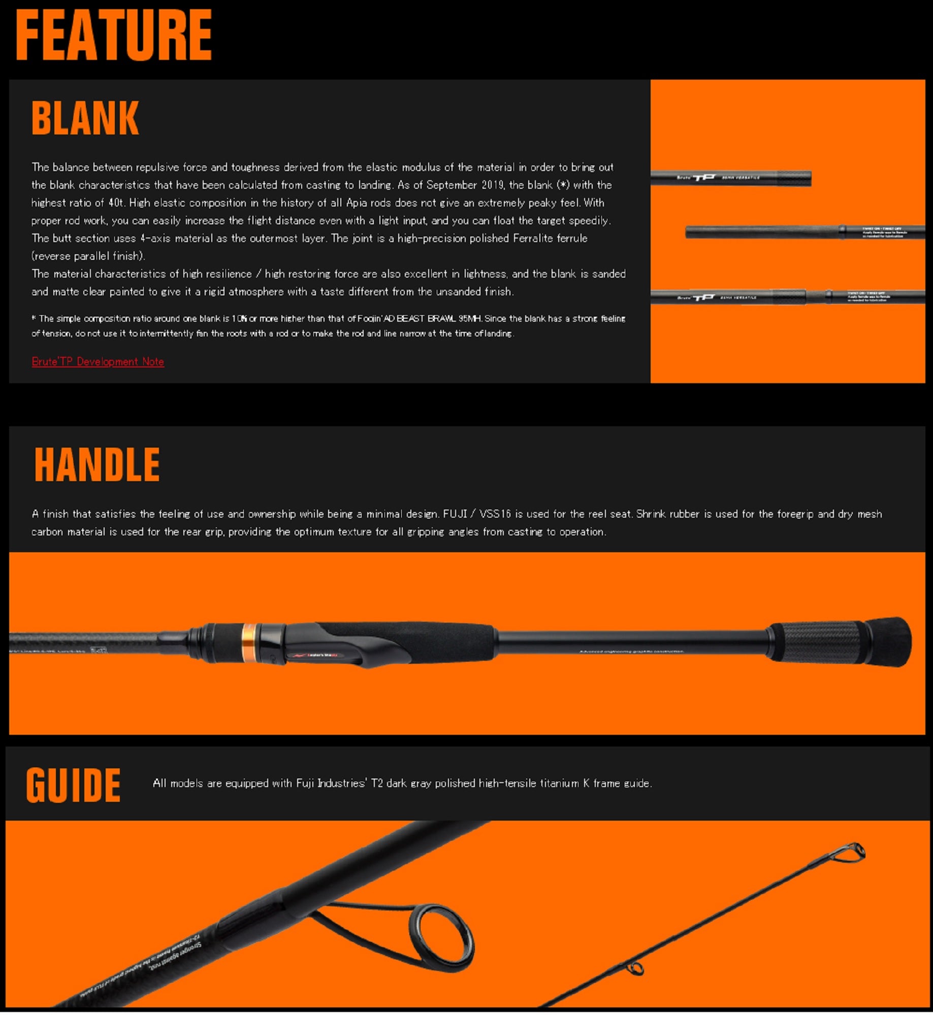 Apia Rod Spinning Brute TP Finesse 77ML (9952)