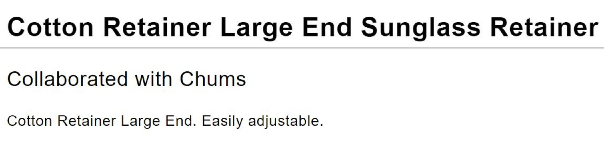 Tiemco Sight Master X Chums Sunglasses Strap Retainer 101BL (0317)