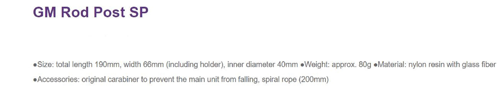 Golden Mean Rod Post Holder SP Gray (0929)