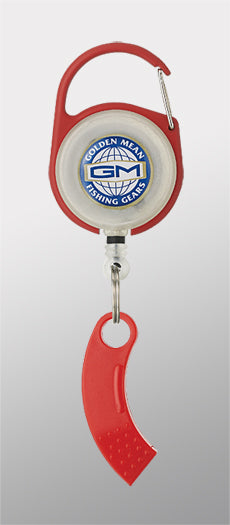 Golden Mean GM Pin on Reel and Line Cutter Carabina 65cm Red (3050)
