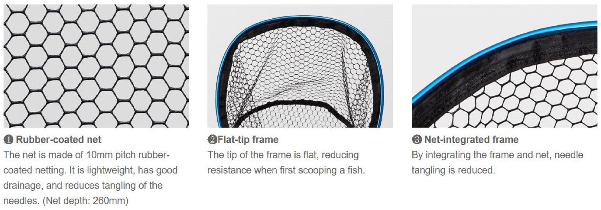 Golden Mean Capture Net IV Rubber Mesh 420 x 330 mm Blue (3890)