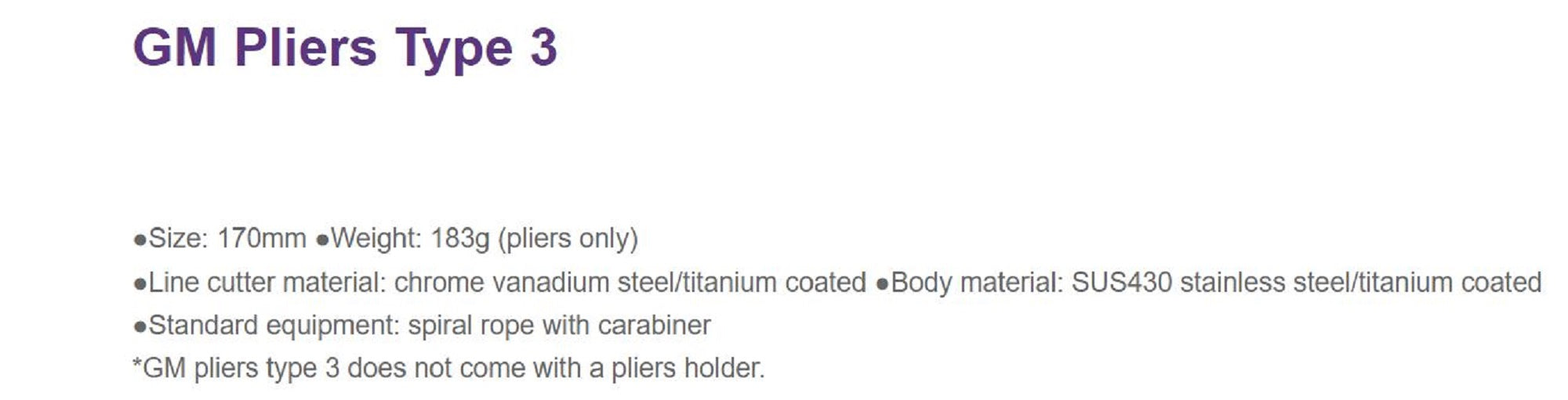 Golden Mean Fishing Pliers Type 3 183 grams 170 mm Aurora (3944)