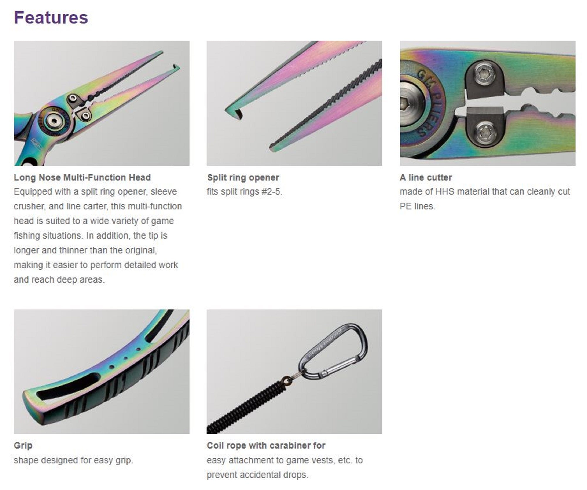 Golden Mean Fishing Pliers Type 3 Long Nose 195 grams 196 mm GM (4101)