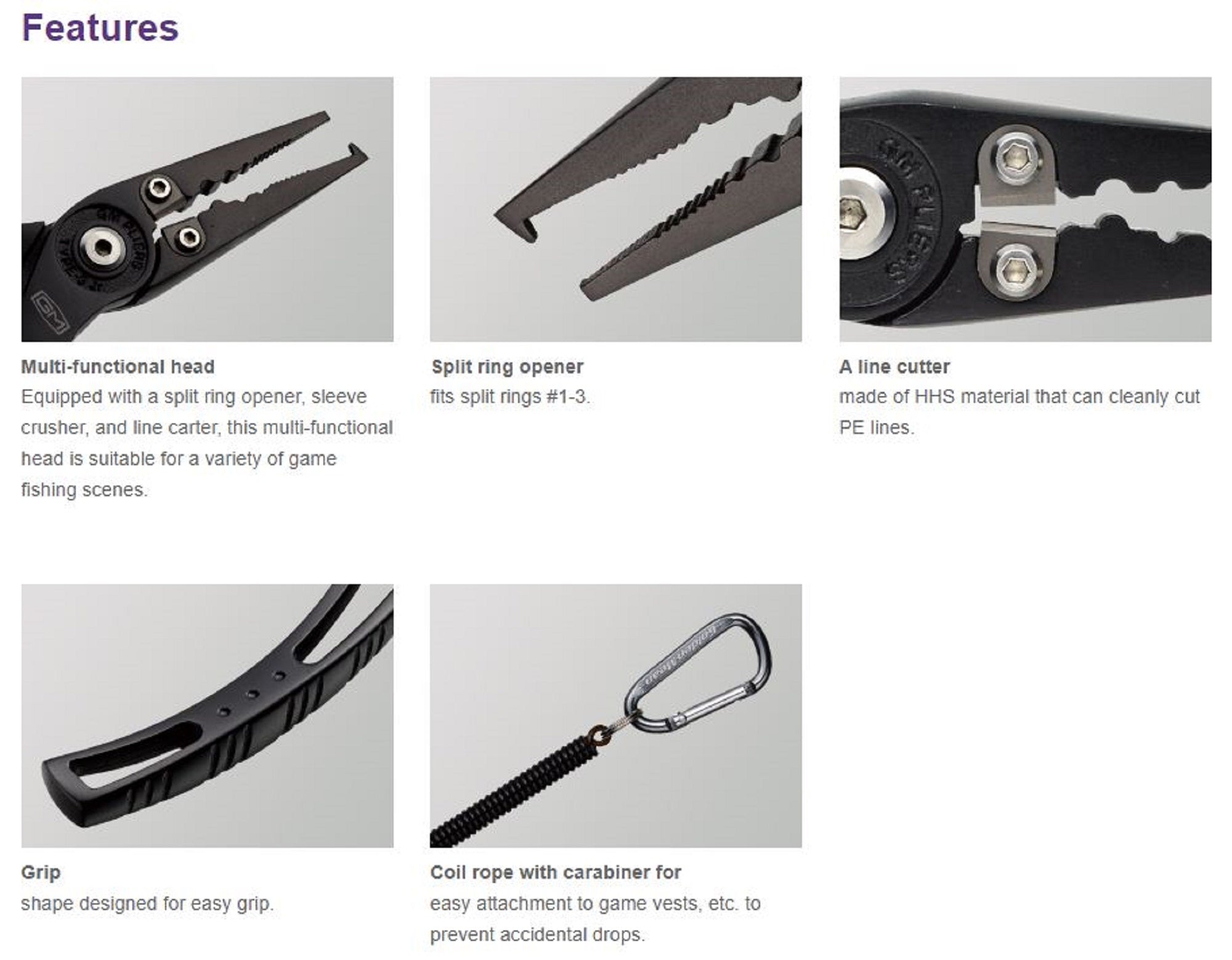 Golden Mean Fishing Pliers Type 3 Junior 133 grams 155 mm Gunmetal (4248)