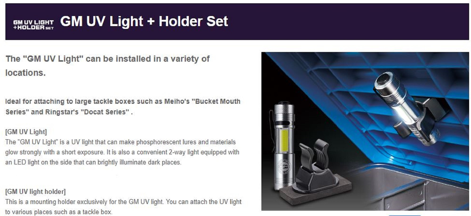 Golden Mean UV / LED Light with Holder Set (6464)