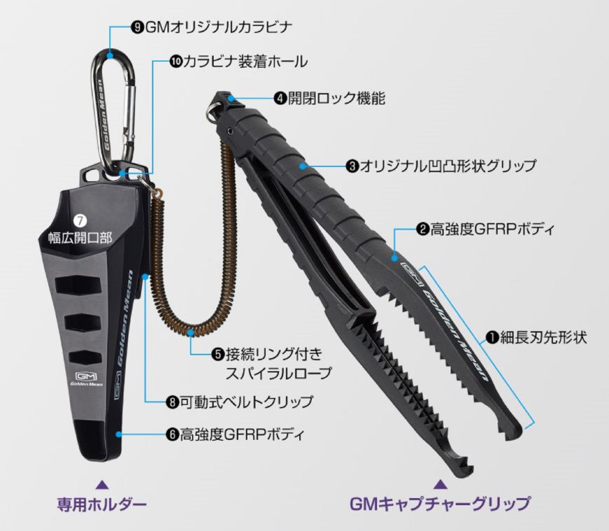 Golden Mean Capture Grip Set with Holder Black (9656)