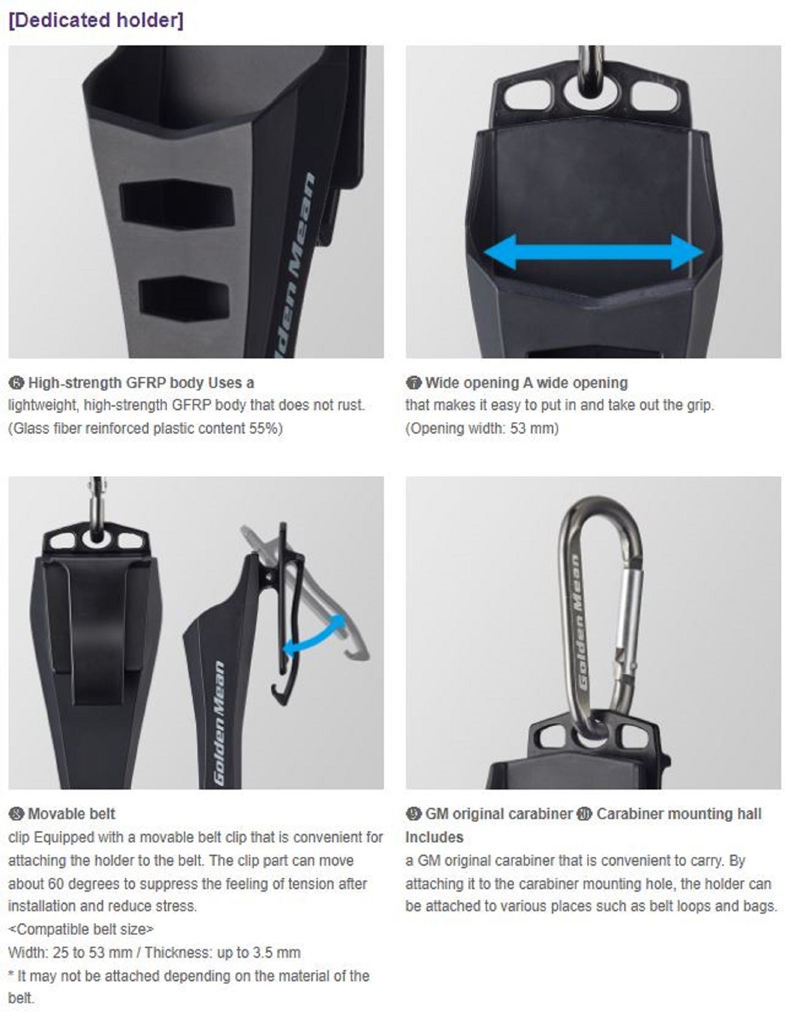 Golden Mean Capture Scissors Set with Holder Black (9717)