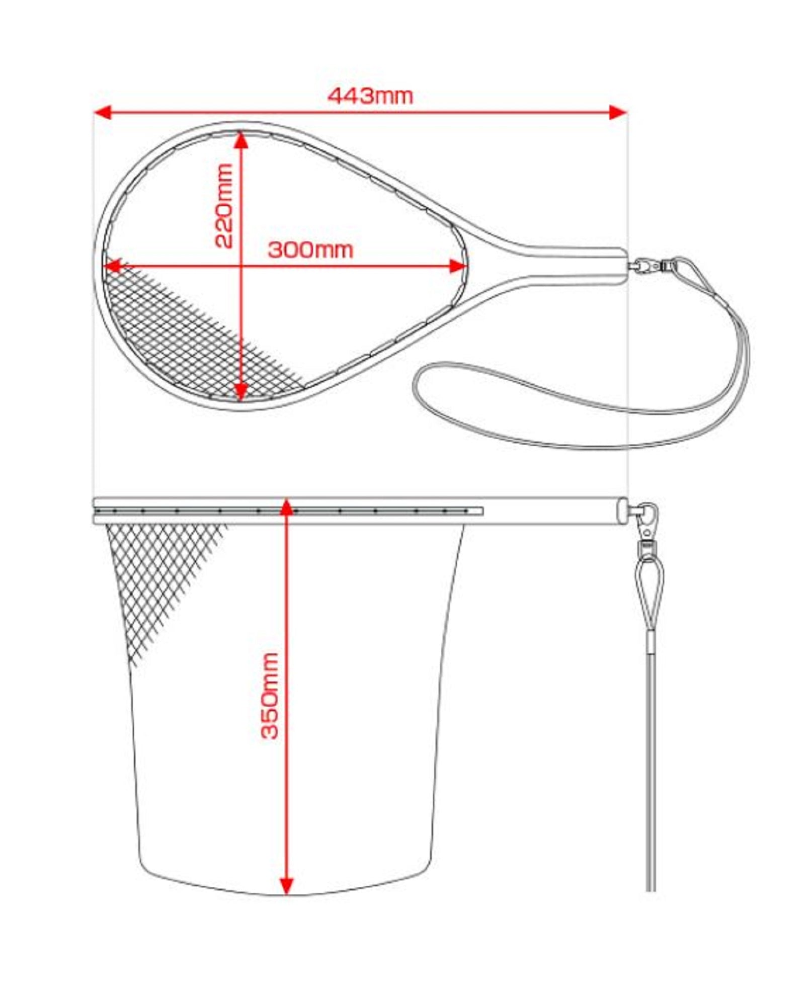 Golden Mean Net Trout Symphonia Size M 450 x 330 mm (0577)