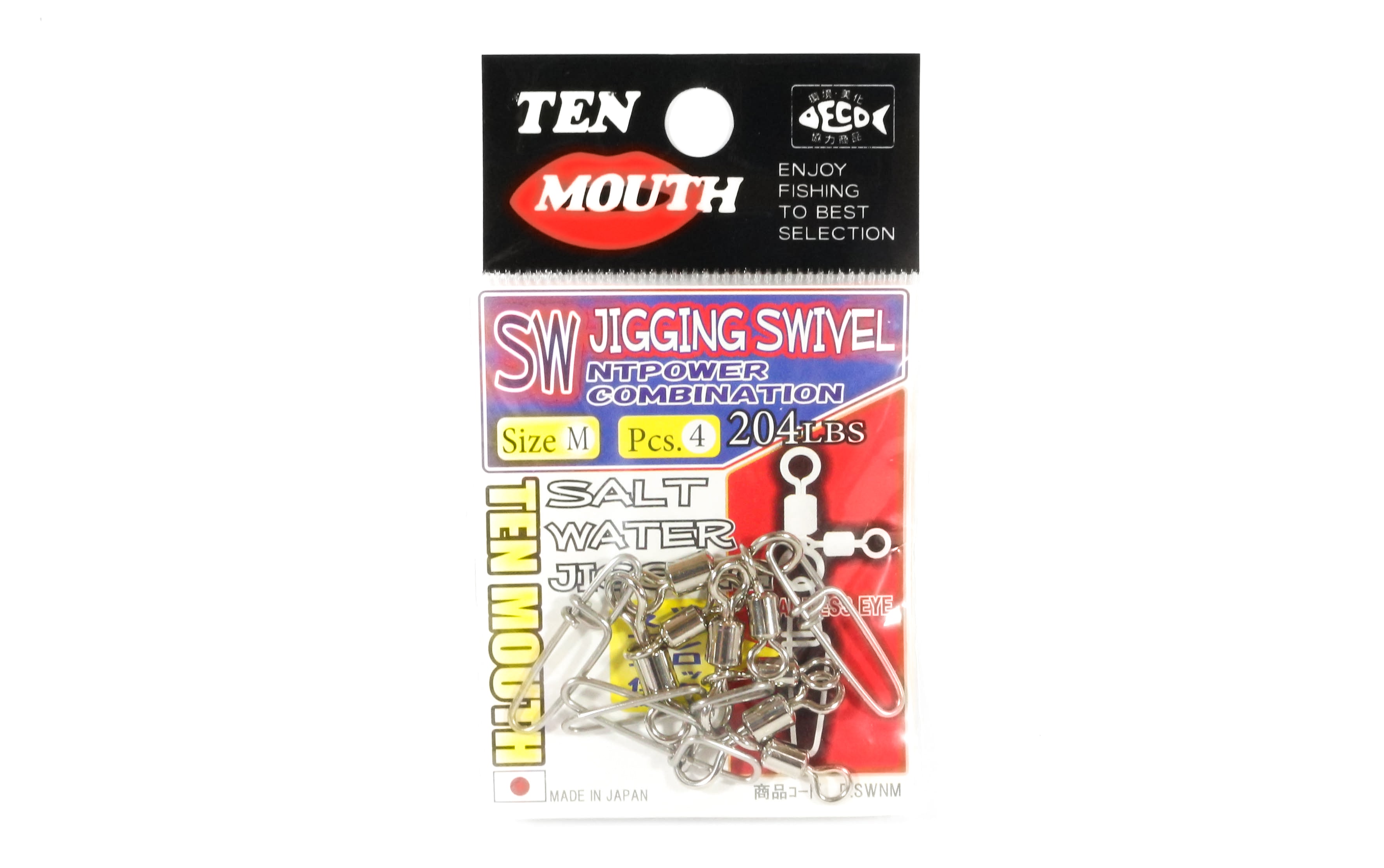 Ten Mouth Swivel SW Jigging Swivel D.SWN Size M (8926)