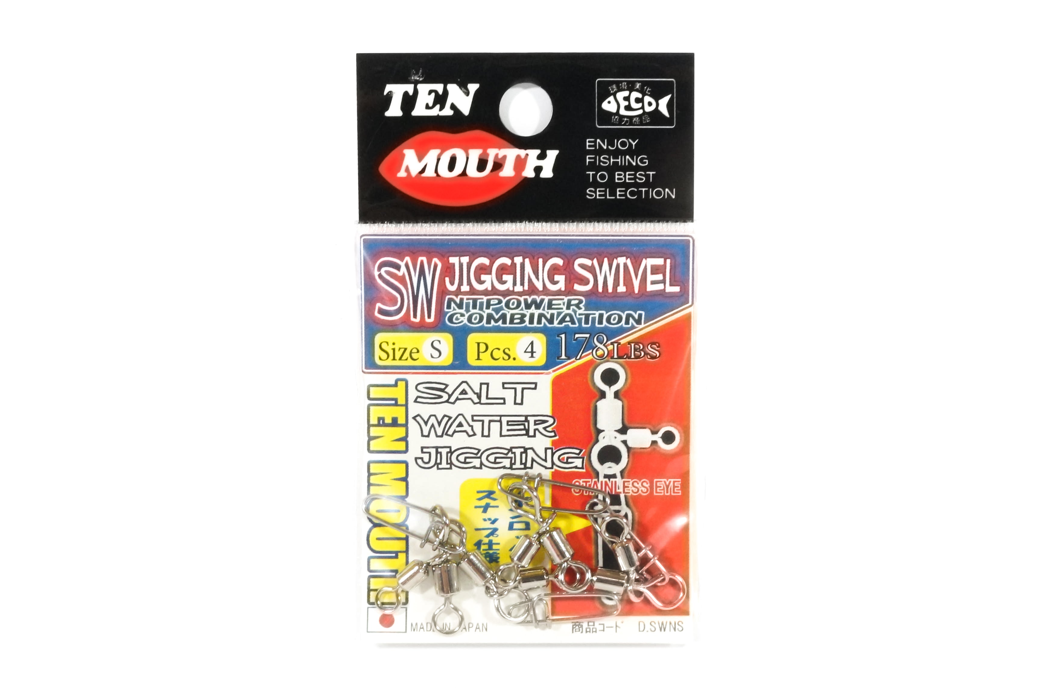 Ten Mouth Swivel SW Jigging Swivel D.SWN Size S (8933)