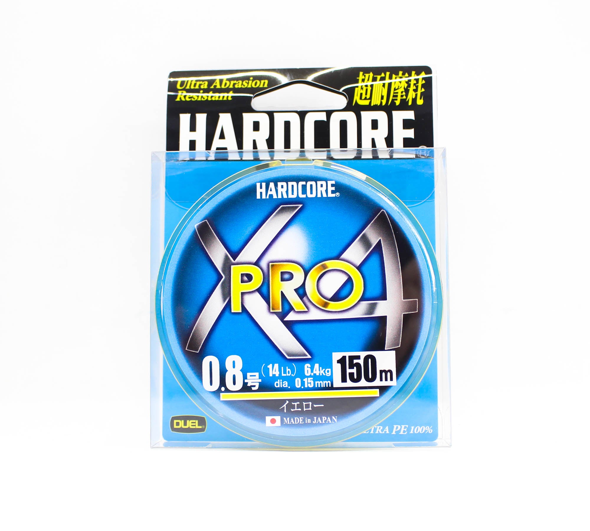 Yo Zuri Duel P.E Line Hardcore X4 Pro 150m P.E 0.8 6.4Kg Yellow H3862-Y
