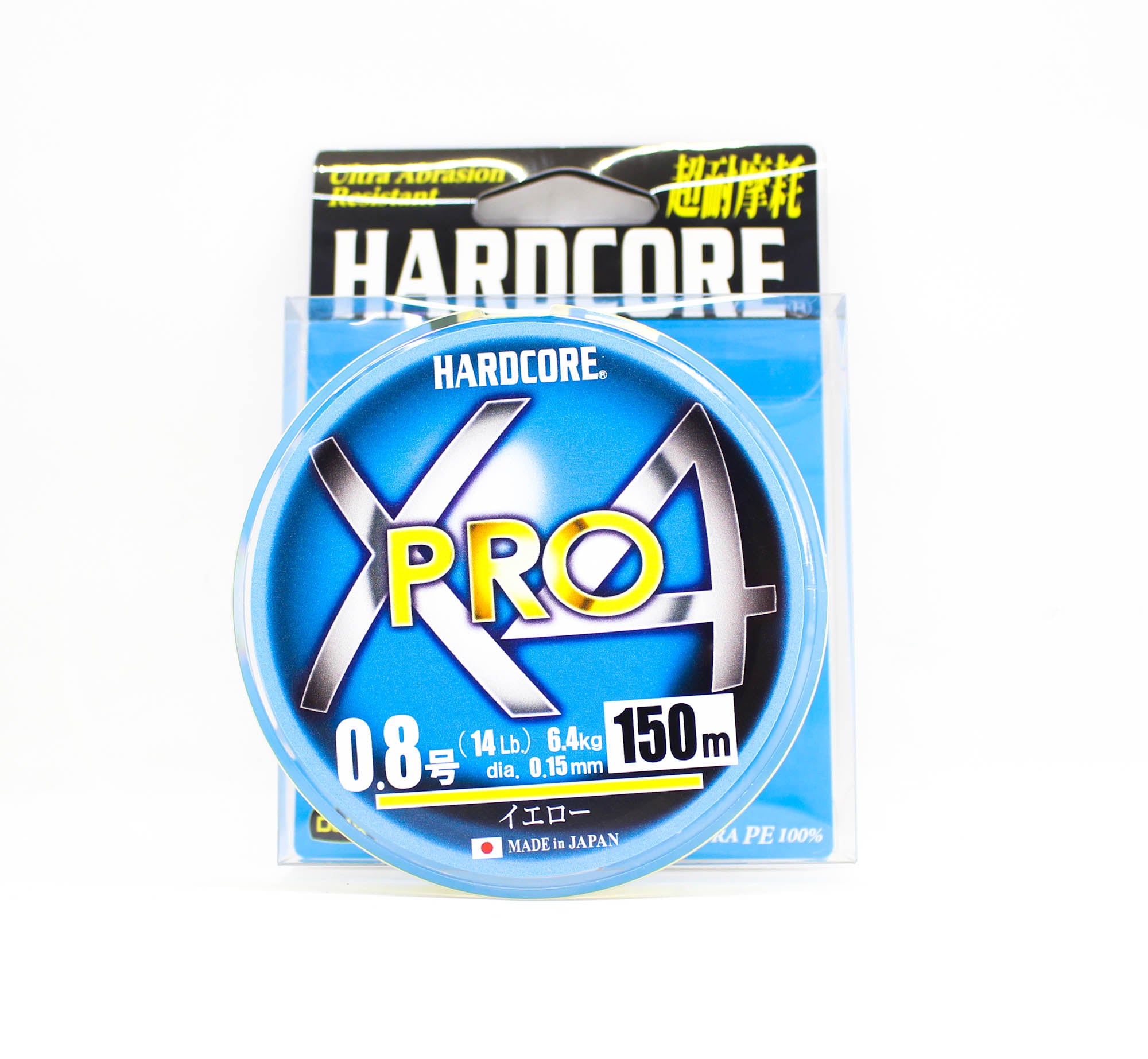 Yo Zuri Duel P.E Line Hardcore X4 Pro 150m P.E 0.8 6.4Kg Yellow H3862-Y