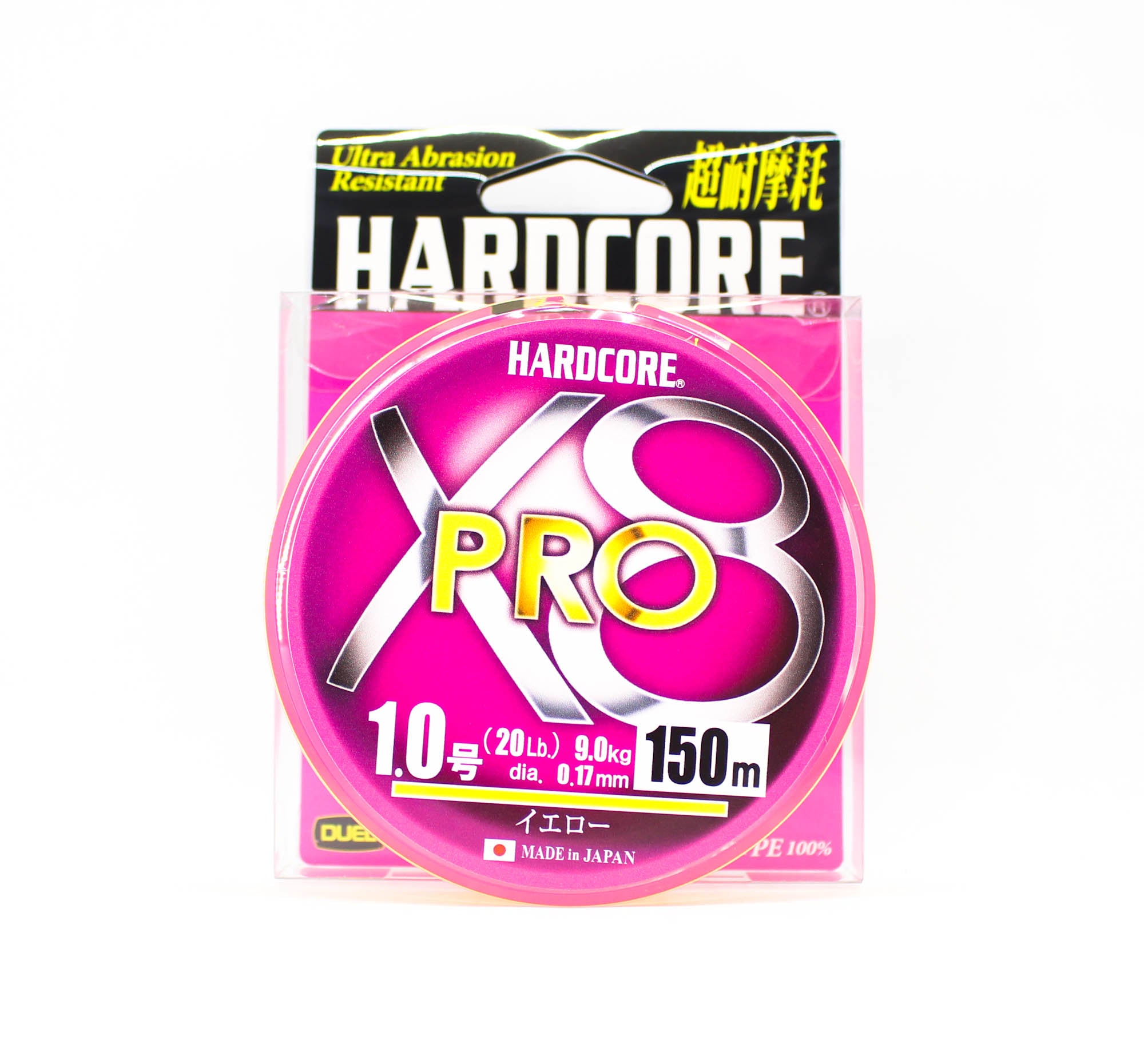 Yo Zuri Duel P.E Line Hardcore X8 Pro 150m P.E 1.0 9.0Kg Yellow H3880-Y