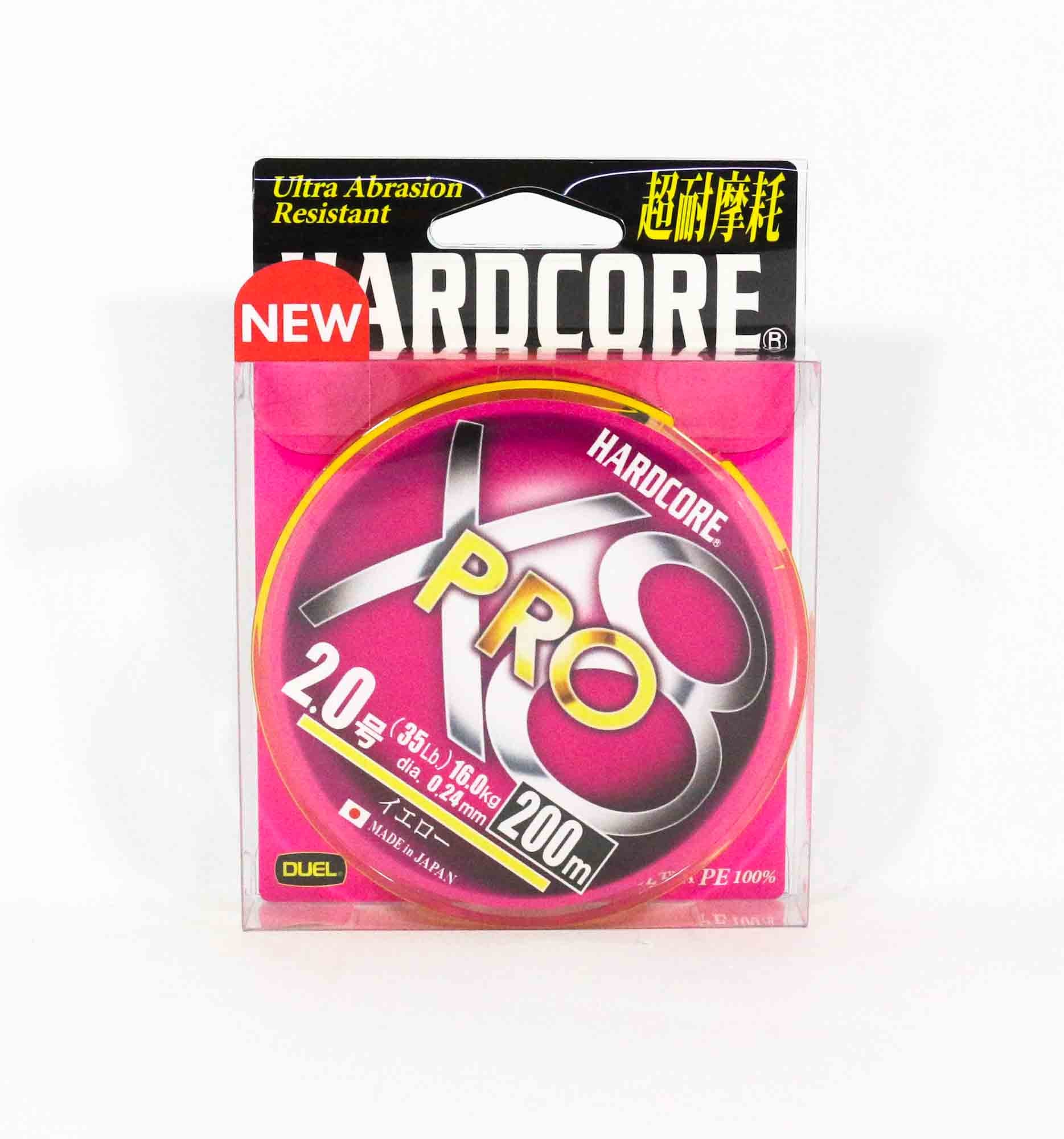 Yo Zuri Duel P.E Line Hardcore X8 Pro 200m P.E 2.0 16.0Kg Yellow H3887-Y