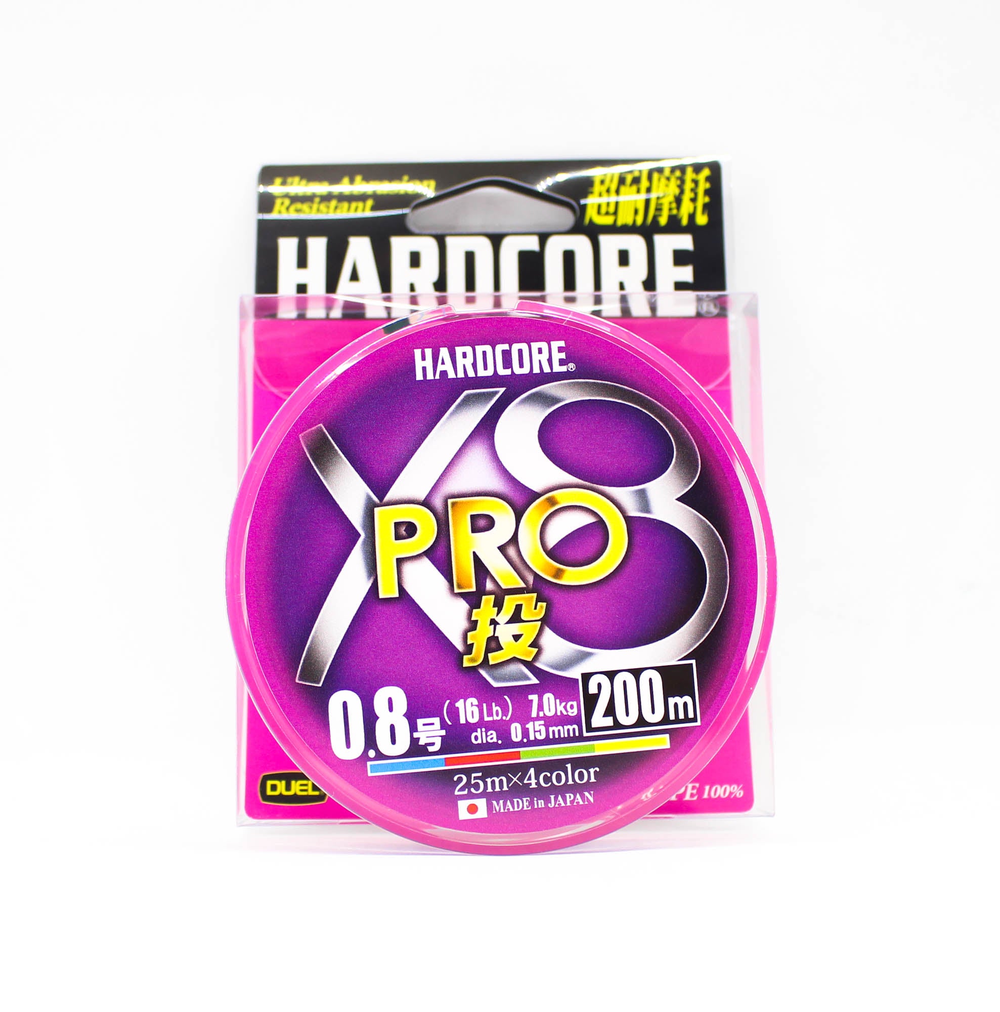 Yo Zuri Duel P.E Line Hardcore X8 Pro 200m P.E 0.8 7.0Kg 4C H3910 (8104)