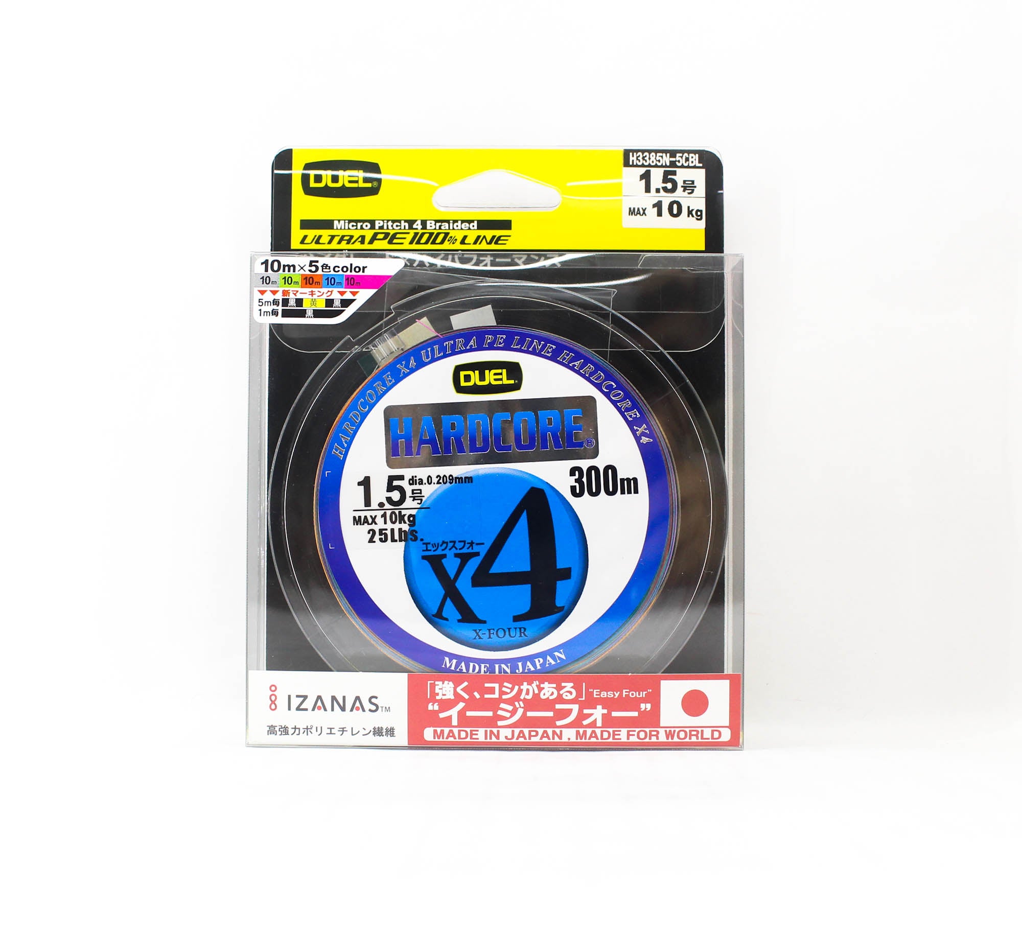 Yo Zuri Duel P.E Line Hardcore X4 300m P.E 1.5 10.0kg H3385N-5CBL (3817)