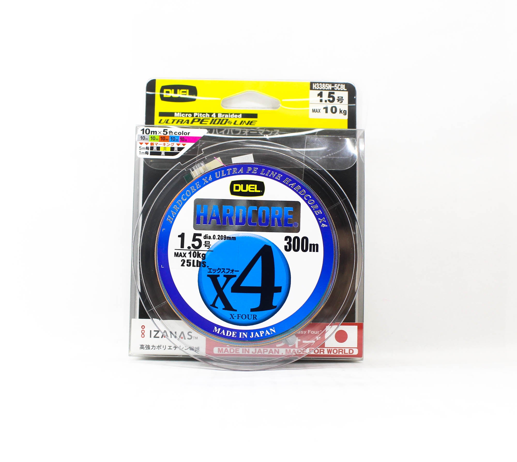 Yo Zuri Duel P.E Line Hardcore X4 300m P.E 1.5 10.0kg H3385N-5CBL (3817)