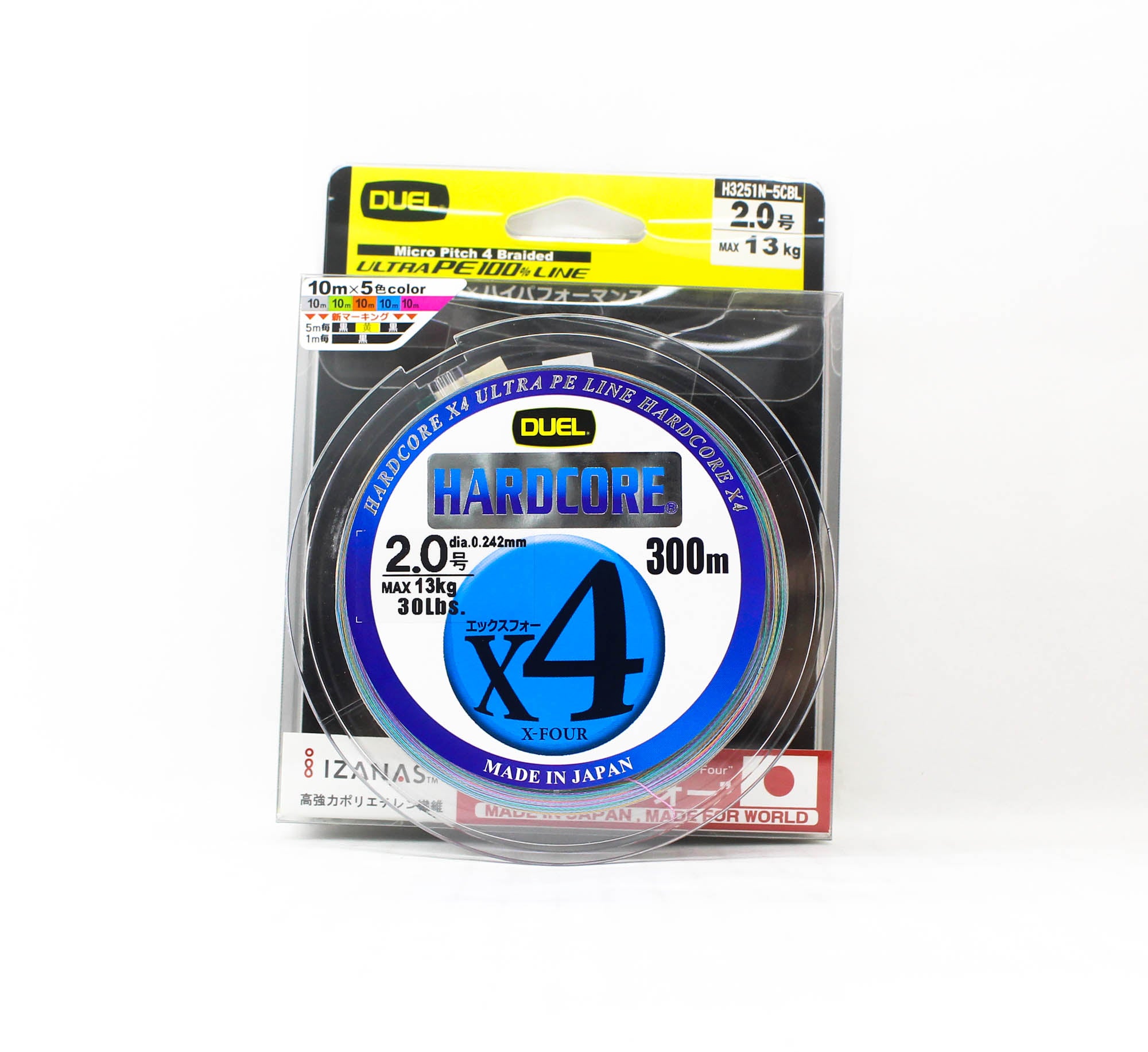 Yo Zuri Duel P.E Line Hardcore X4 300m P.E 2.0 13.0Kg H3251N-5CBL (3824)
