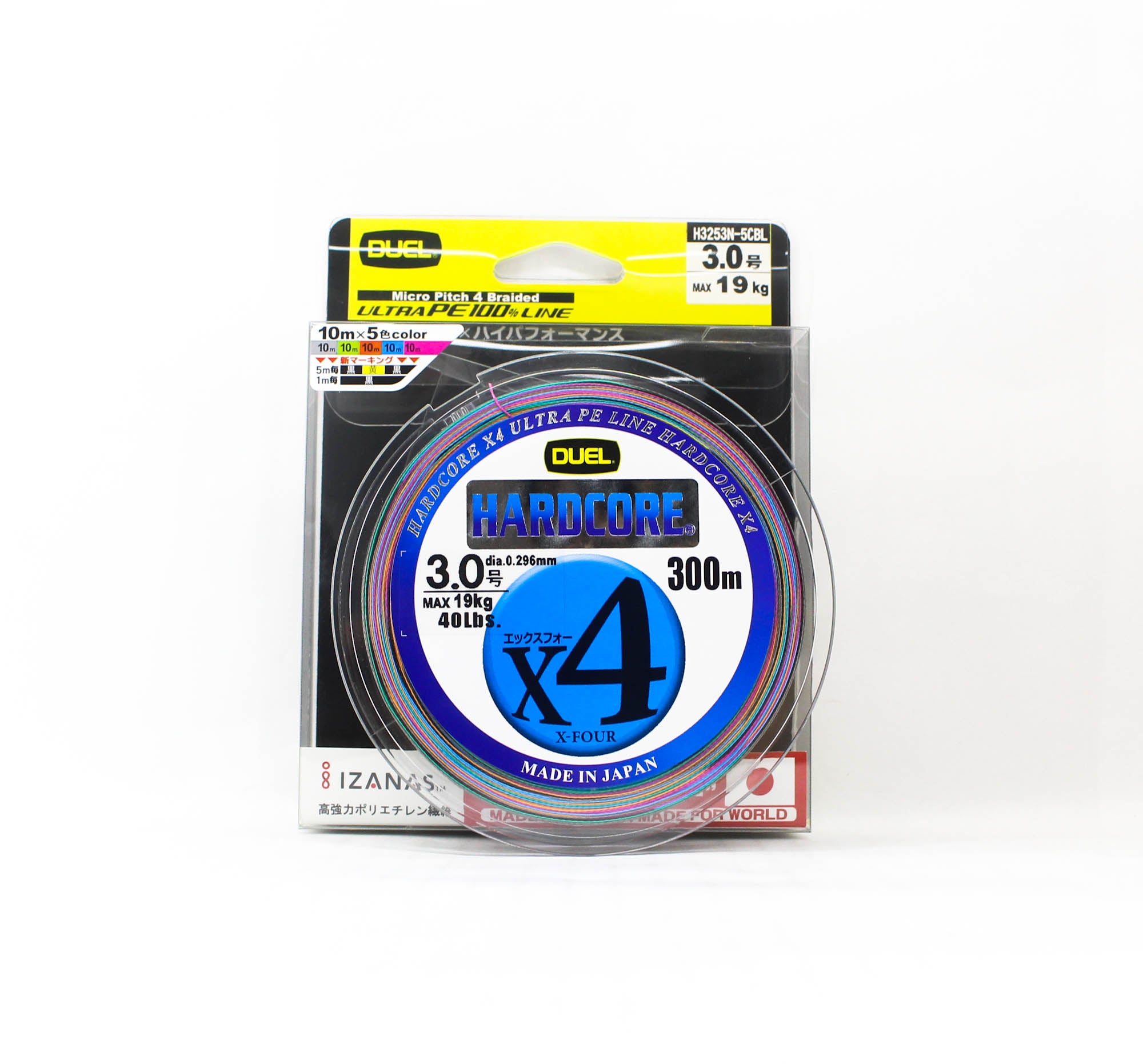 Yo Zuri Duel P.E Line Hardcore X4 300m P.E 3.0 19.0Kg H3253N-5CBL (3831)