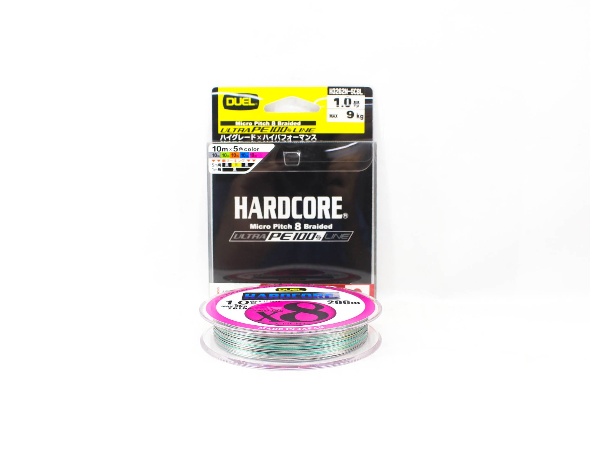Yo Zuri Duel P.E Line Hardcore X8 200m P.E 1 9Kg 0.17mm H3262N-5CBL