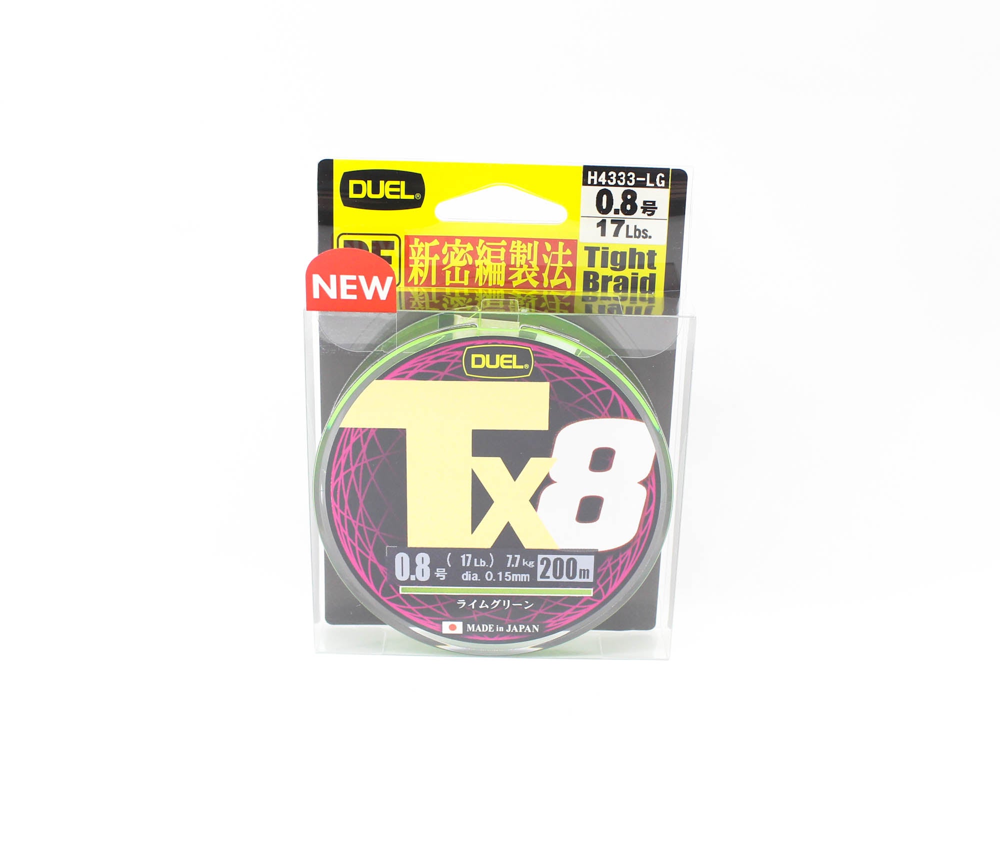 Yo Zuri Duel P.E Line TX8 200m P.E 0.8 7.7Kg (0.15mm) LG H4333-LG