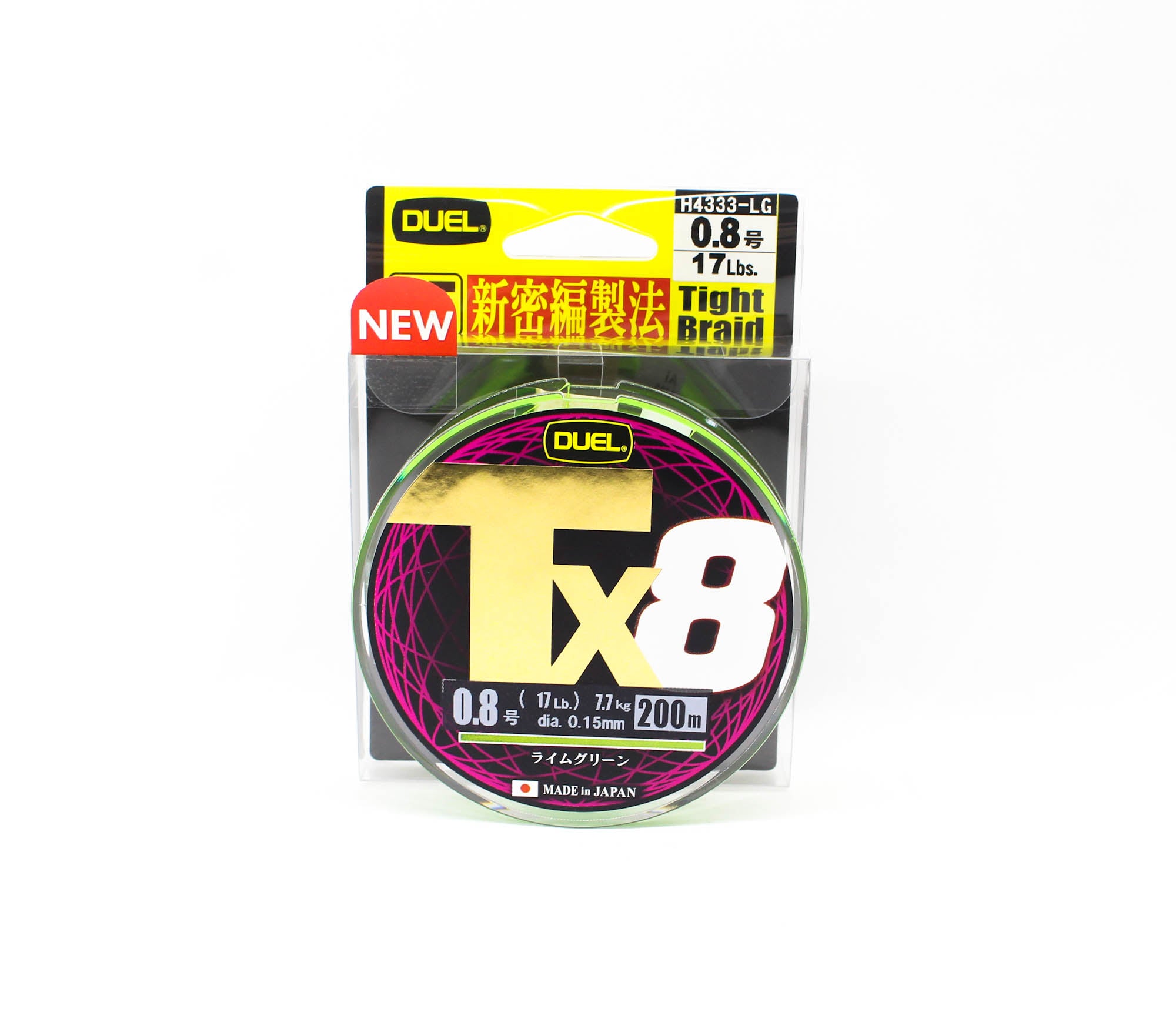 Yo Zuri Duel P.E Line TX8 200m P.E 0.8 7.7Kg (0.15mm) LG H4333-LG