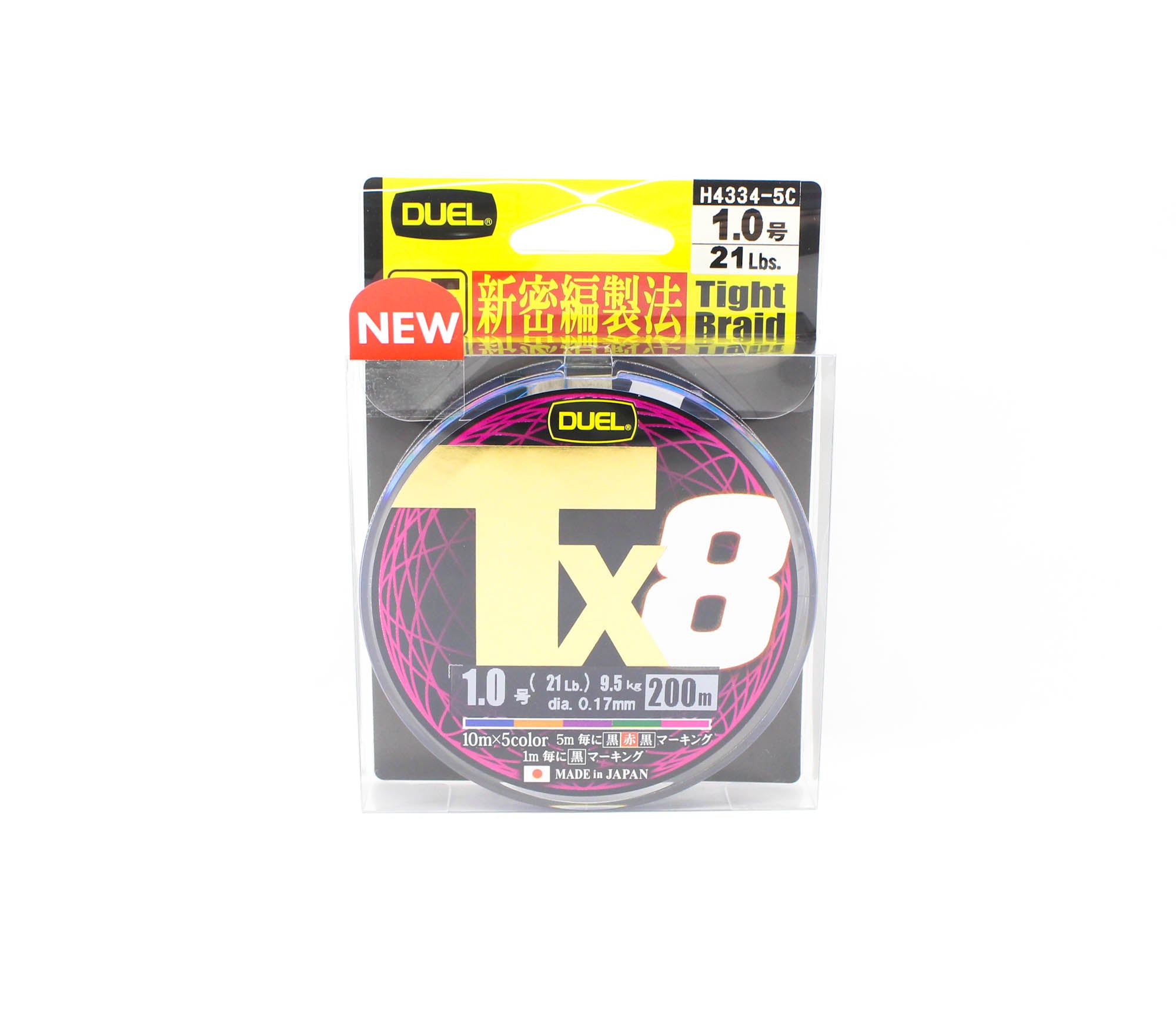 Yo Zuri Duel P.E Line TX8 200m P.E 1 9.5Kg (0.17mm) Multi H4334-5C
