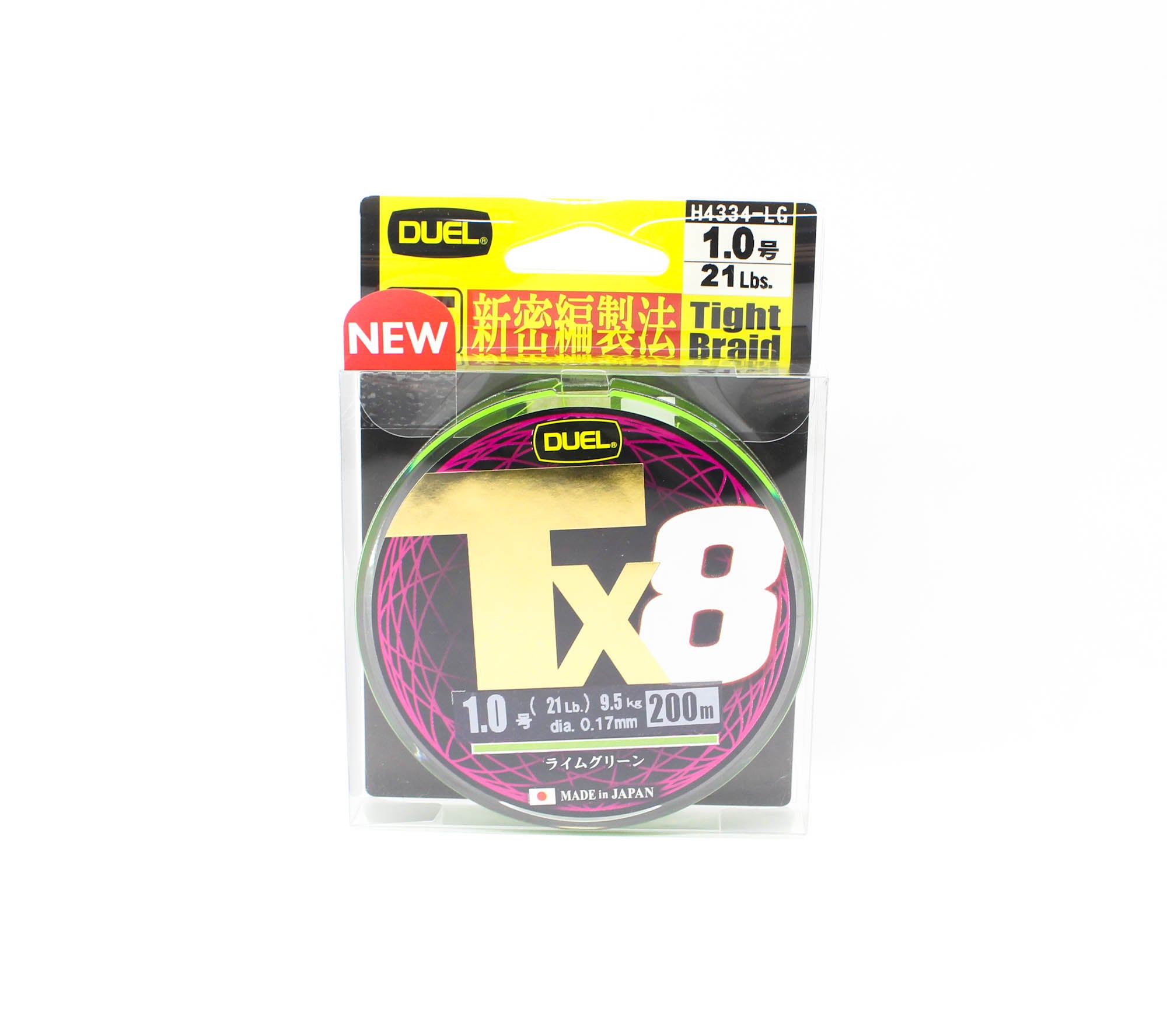 Yo Zuri Duel P.E Line TX8 200m P.E 1 9.5Kg (0.17mm) LG H4334-LG