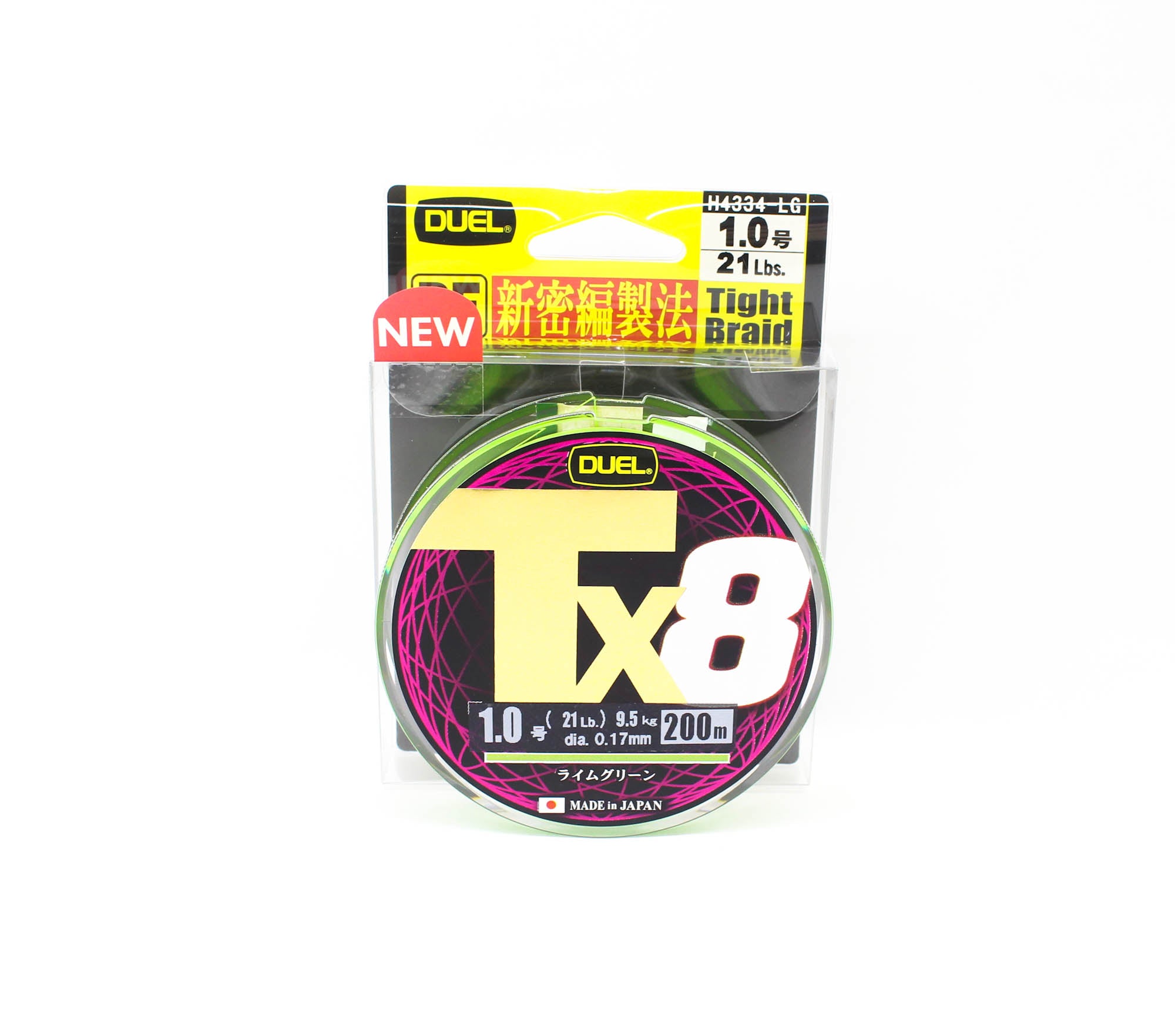 Yo Zuri Duel P.E Line TX8 200m P.E 1 9.5Kg (0.17mm) LG H4334-LG