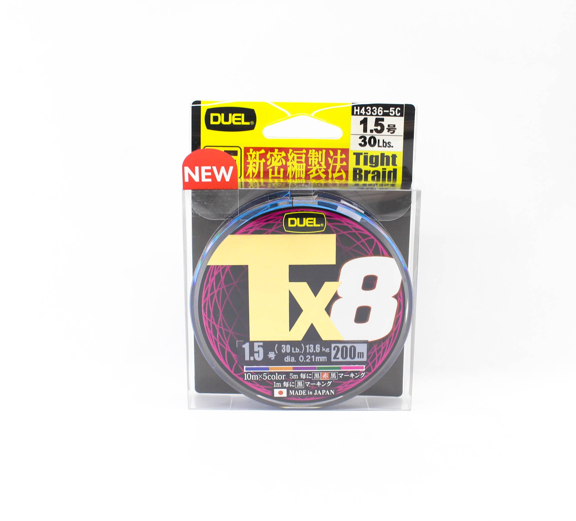 Yo Zuri Duel P.E Line TX8 200m P.E 1.5 13.6Kg (0.21mm) Multi H4336-5C