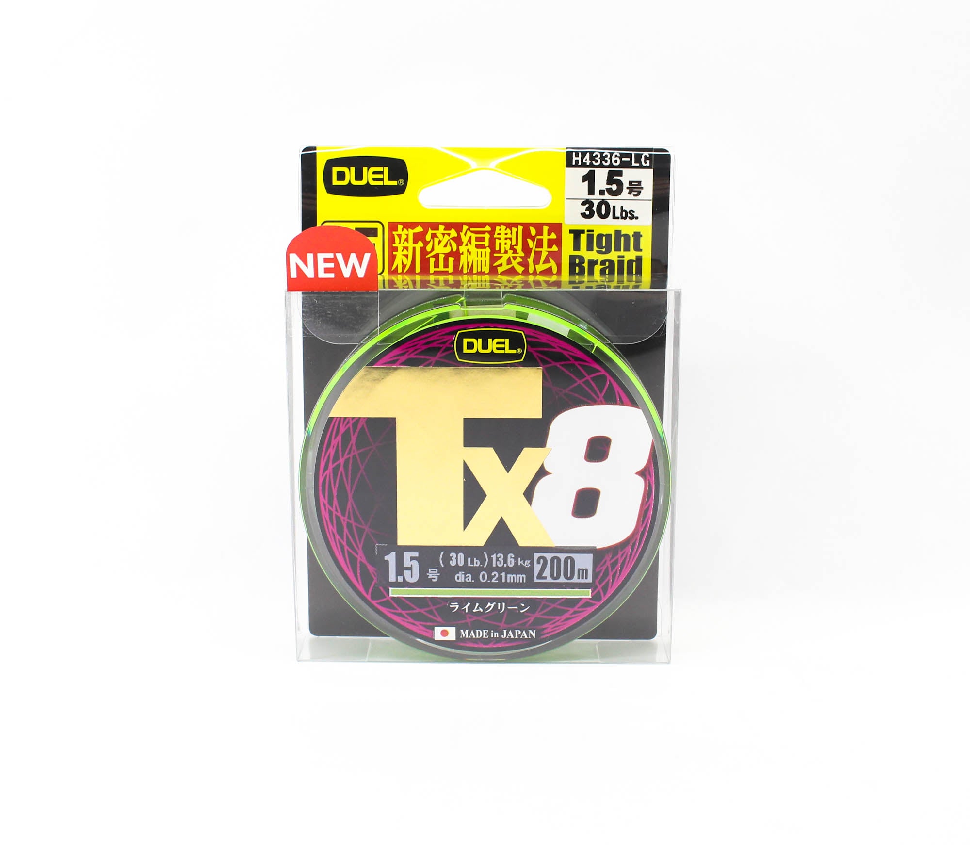 Yo Zuri Duel P.E Line TX8 200m P.E 1.5 13.6Kg (0.21mm) LG H4336-LG