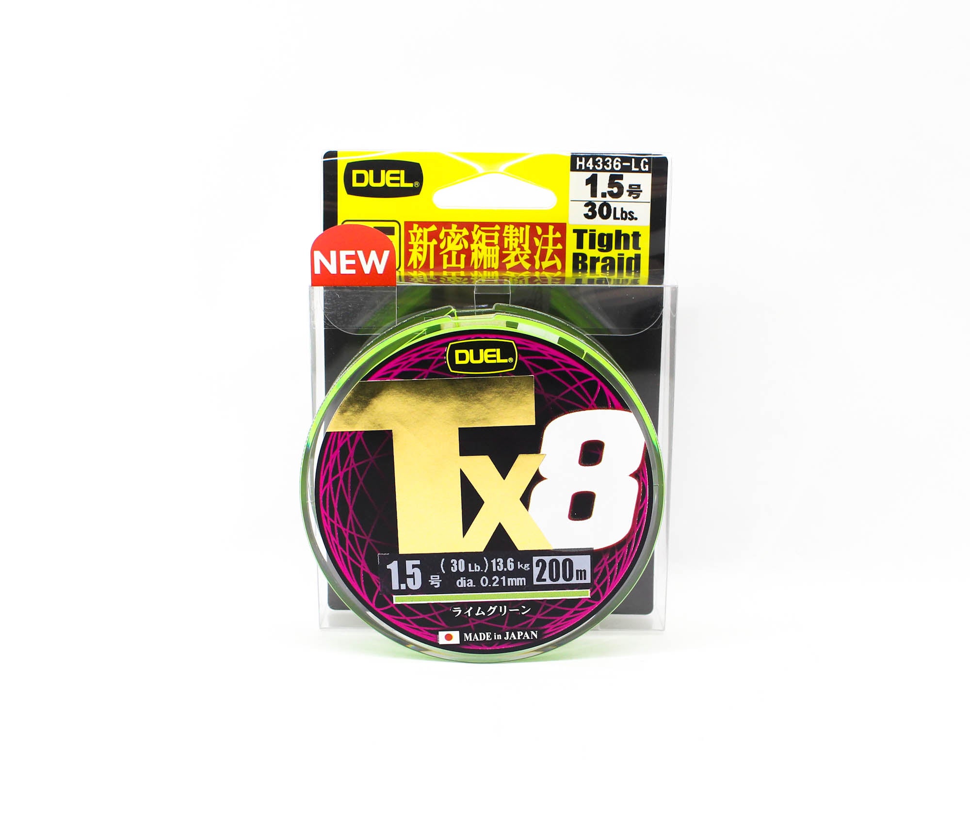 Yo Zuri Duel P.E Line TX8 200m P.E 1.5 13.6Kg (0.21mm) LG H4336-LG