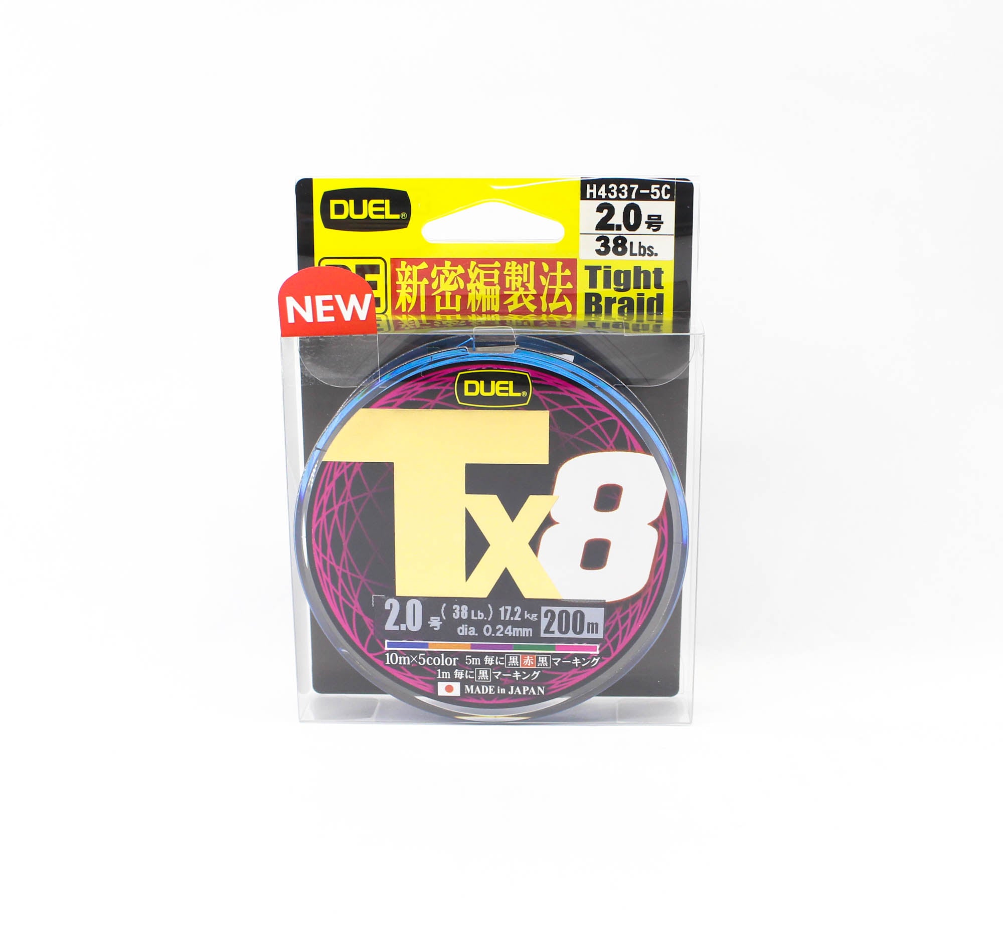 Yo Zuri Duel P.E Line TX8 200m P.E 2 17.2Kg (0.24mm) Multi H4337-5C