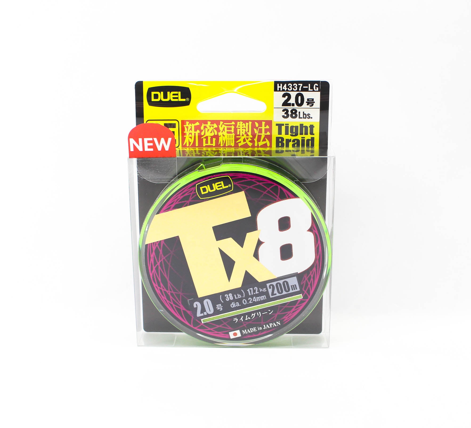 Yo Zuri Duel P.E Line TX8 200m P.E 2 17.2Kg (0.24mm) LG H4337-LG