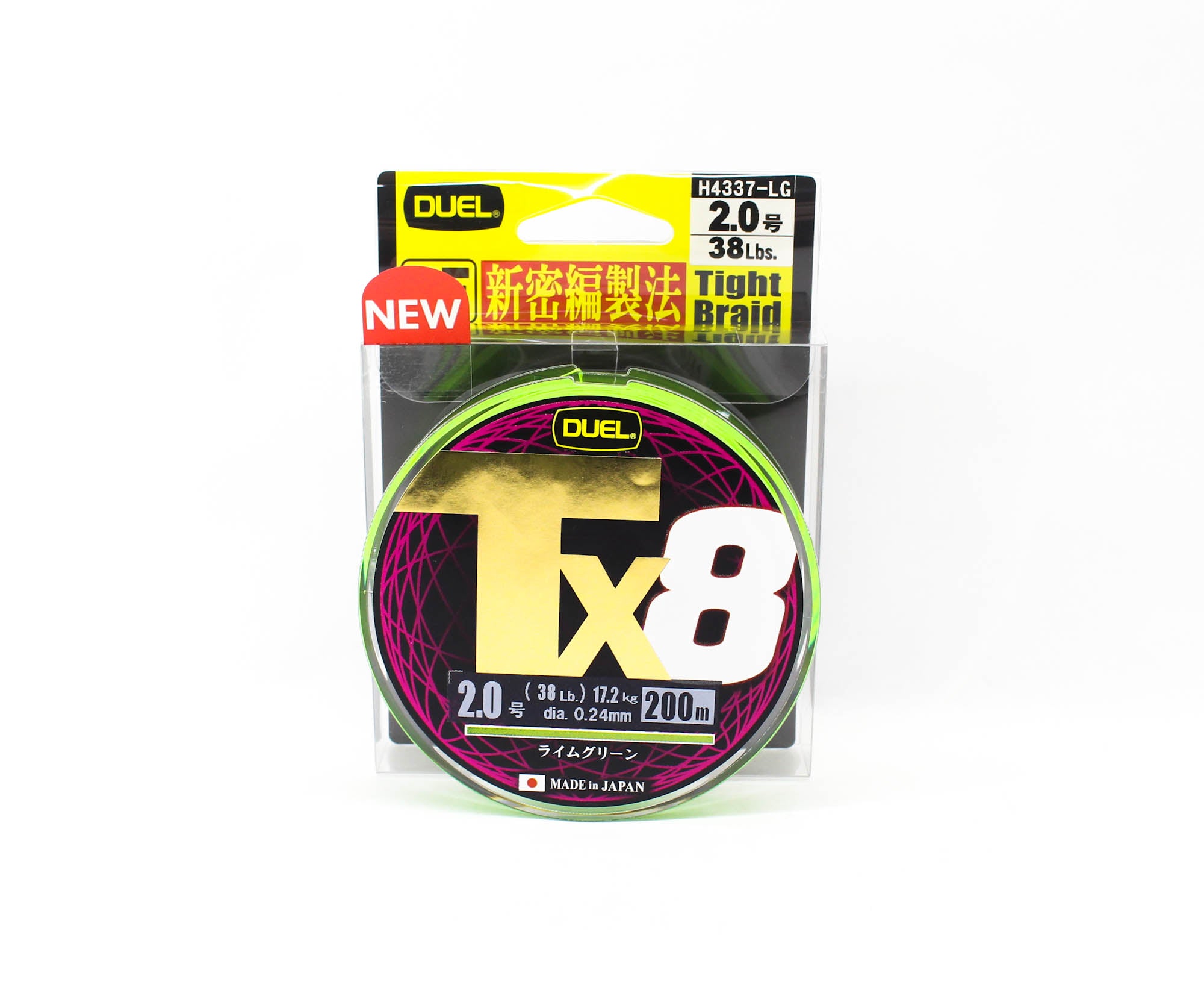 Yo Zuri Duel P.E Line TX8 200m P.E 2 17.2Kg (0.24mm) LG H4337-LG