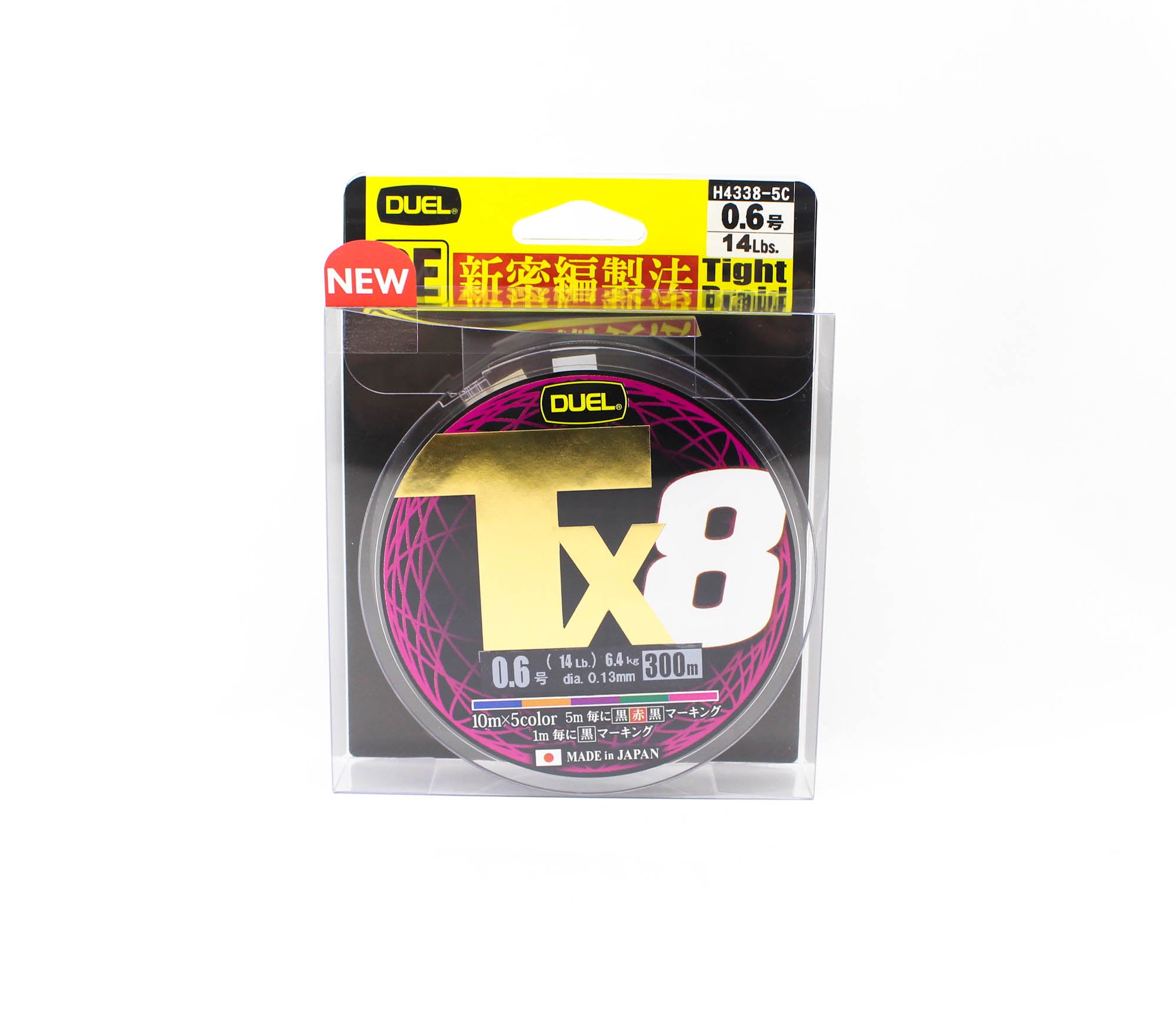 Yo Zuri Duel P.E Line TX8 300m P.E 0.6 6.4Kg (0.13mm) Multi H4338-5C