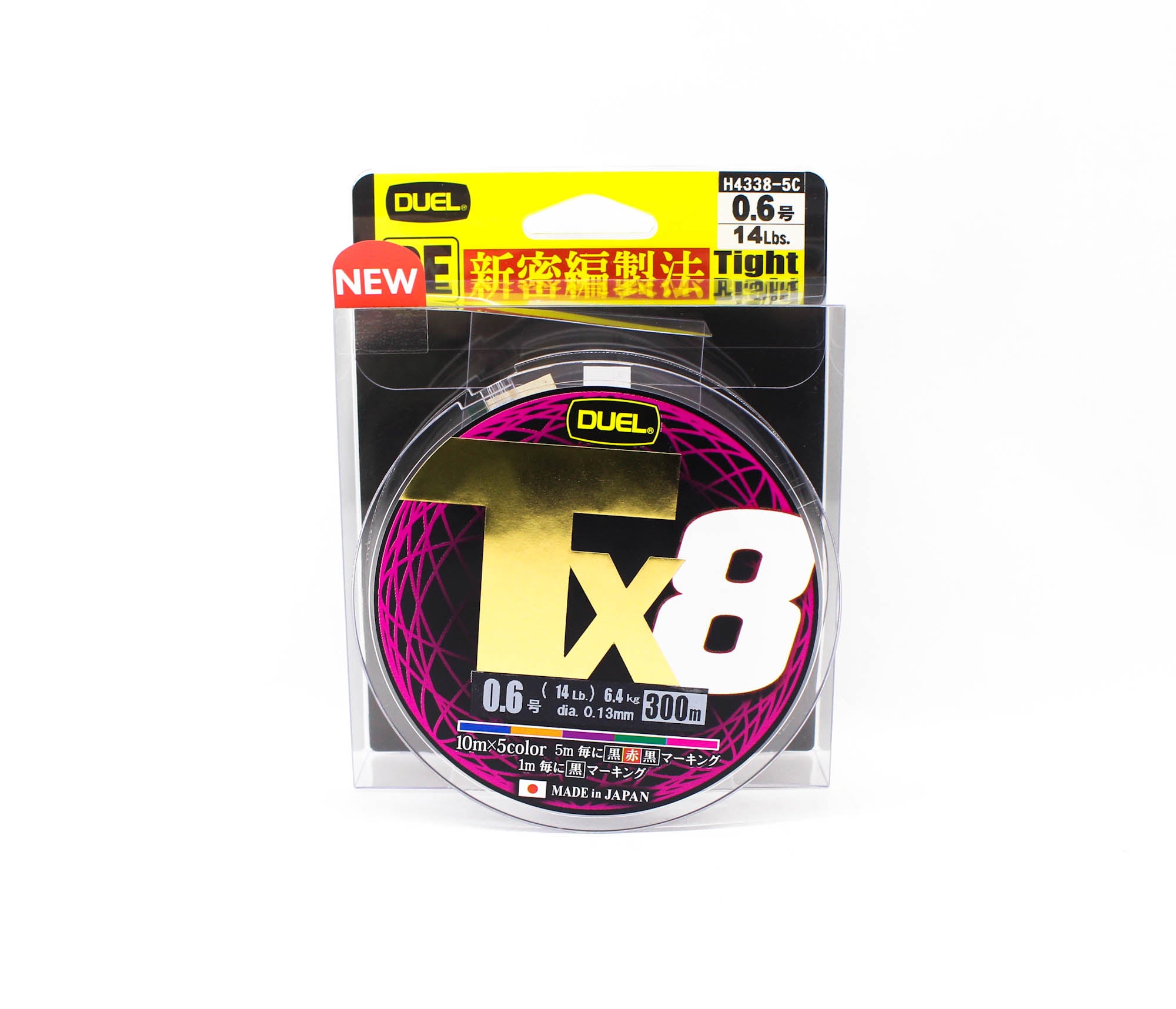 Yo Zuri Duel P.E Line TX8 300m P.E 0.6 6.4Kg (0.13mm) Multi H4338-5C
