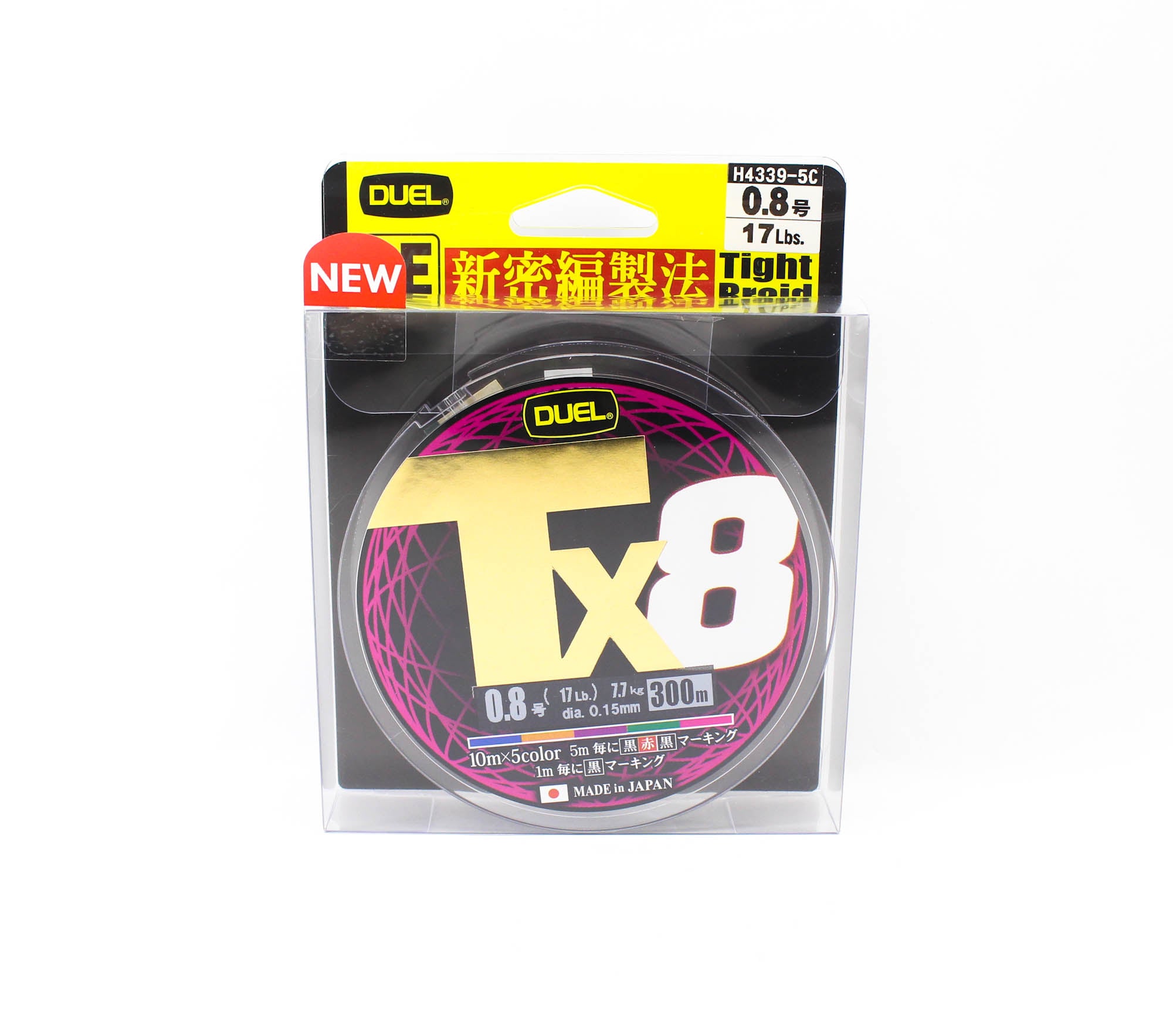 Yo Zuri Duel P.E Line TX8 300m P.E 0.8 7.7Kg (0.15mm) Multi H4339-5C