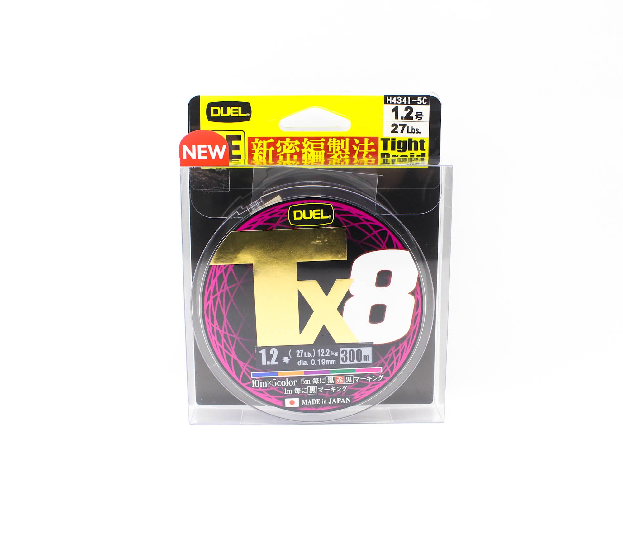 Yo Zuri Duel P.E Line TX8 300m P.E 1.2 12.2Kg (0.19mm) Multi H4341-5C