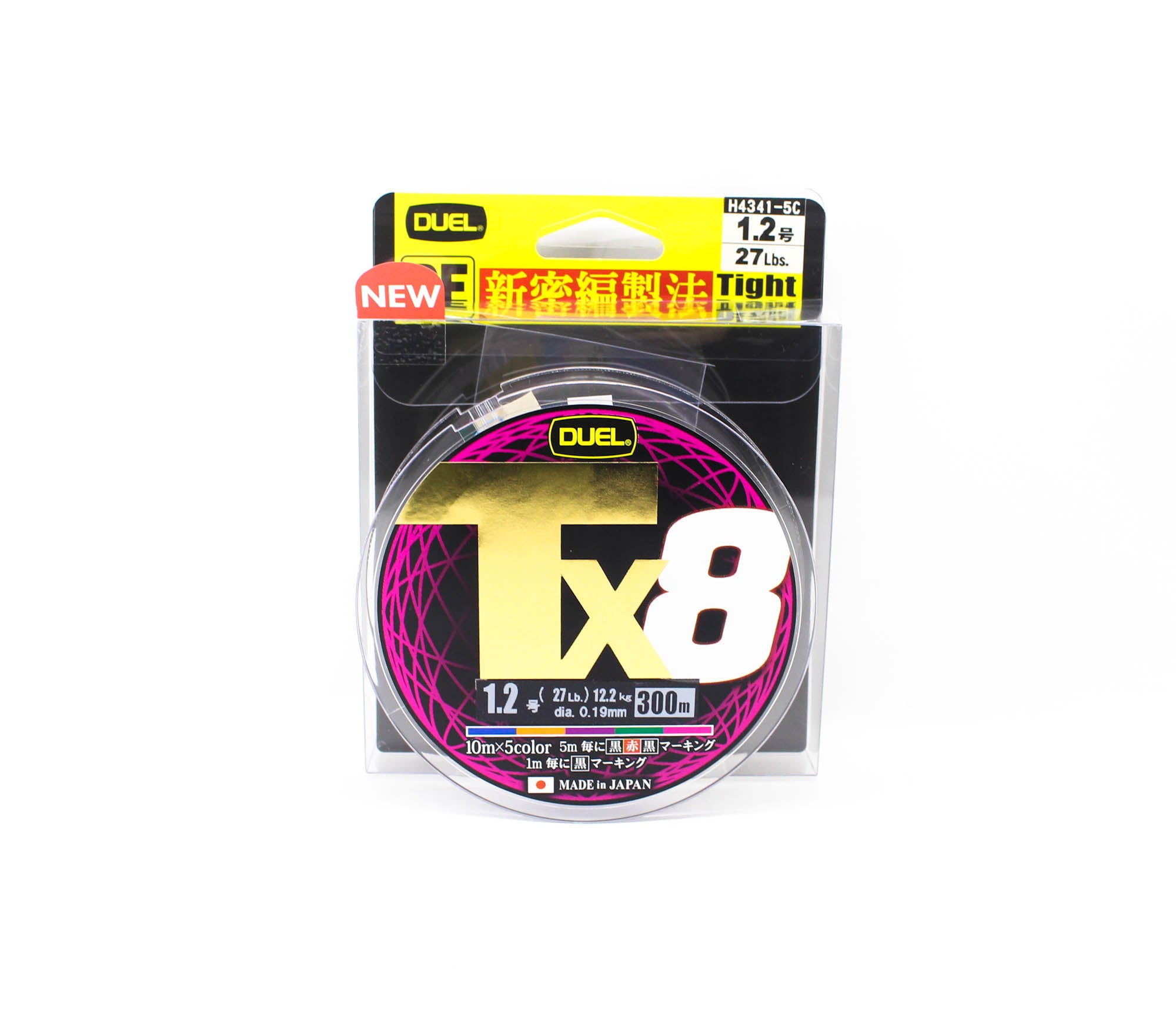 Yo Zuri Duel P.E Line TX8 300m P.E 1.2 12.2Kg (0.19mm) Multi H4341-5C