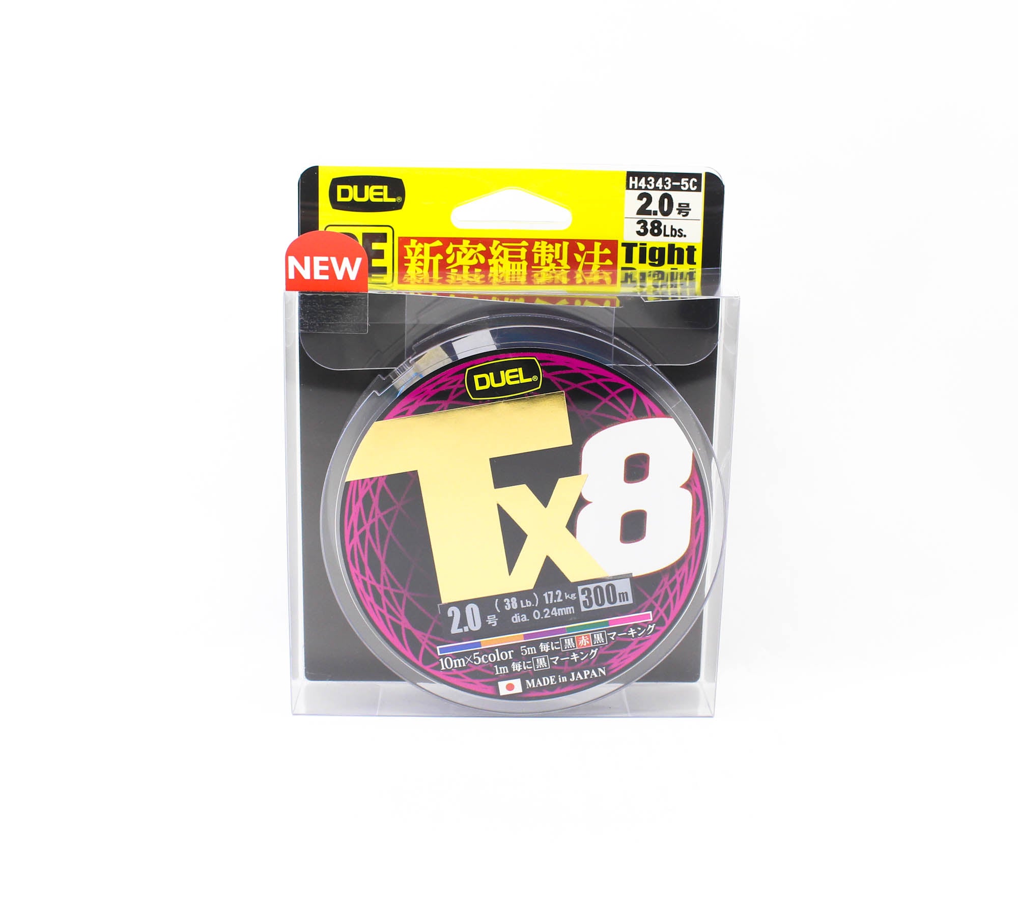 Yo Zuri Duel P.E Line TX8 300m P.E 2 17.2Kg (0.24mm) Multi H4343-5C