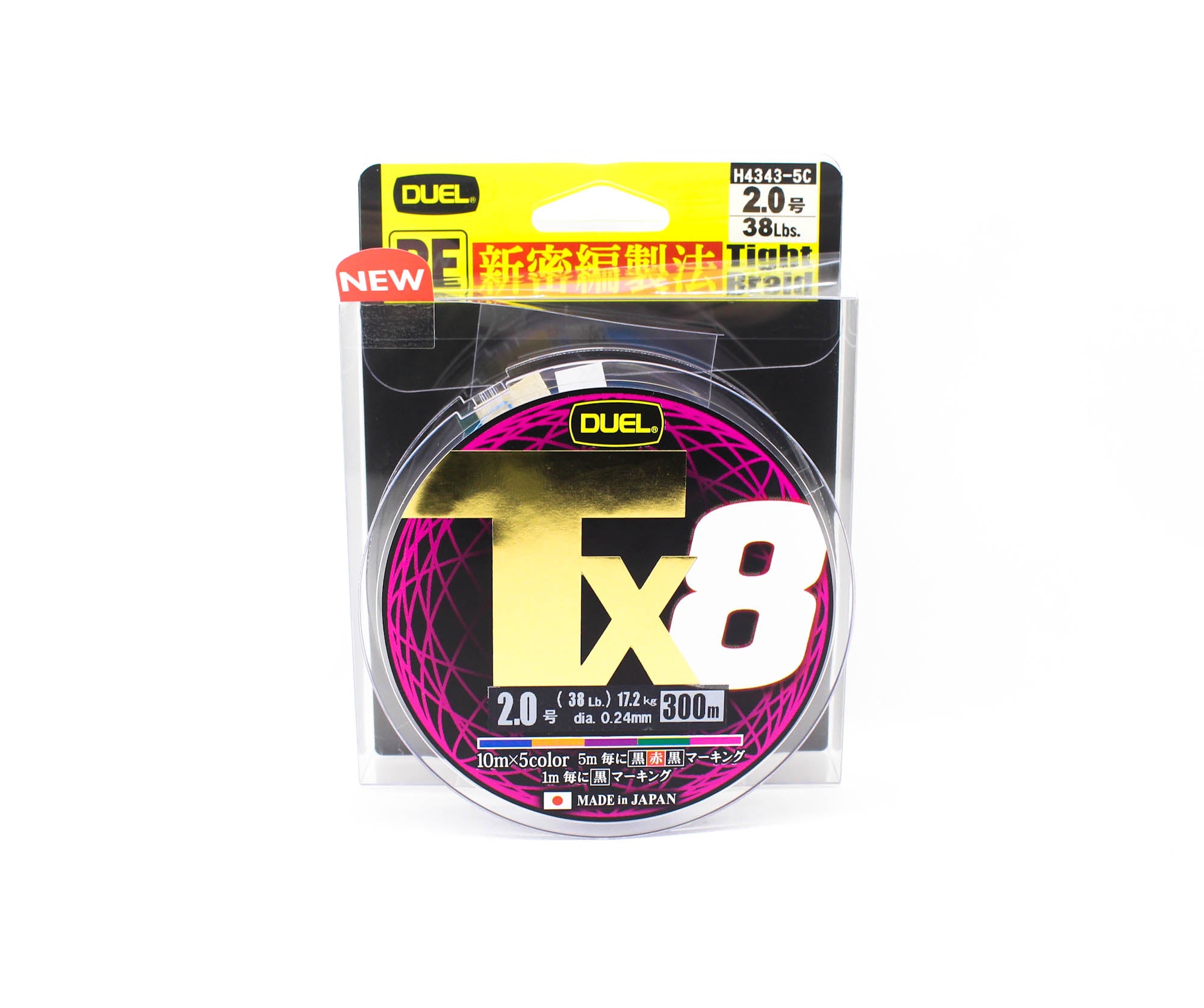 Yo Zuri Duel P.E Line TX8 300m P.E 2 17.2Kg (0.24mm) Multi H4343-5C
