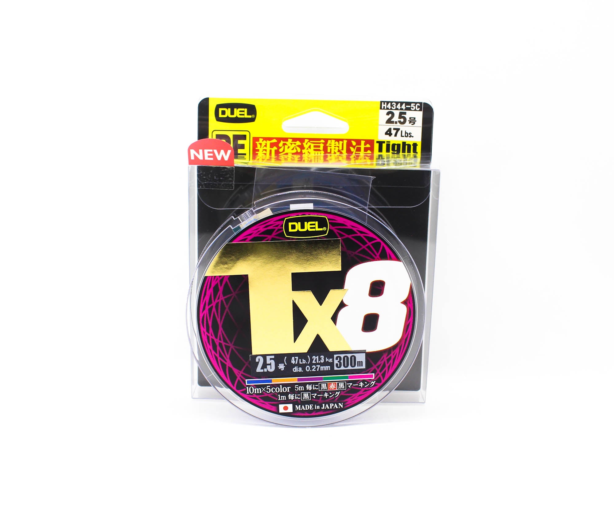 Yo Zuri Duel P.E Line TX8 300m P.E 2.5 21.3Kg (0.27mm) Multi H4344-5C