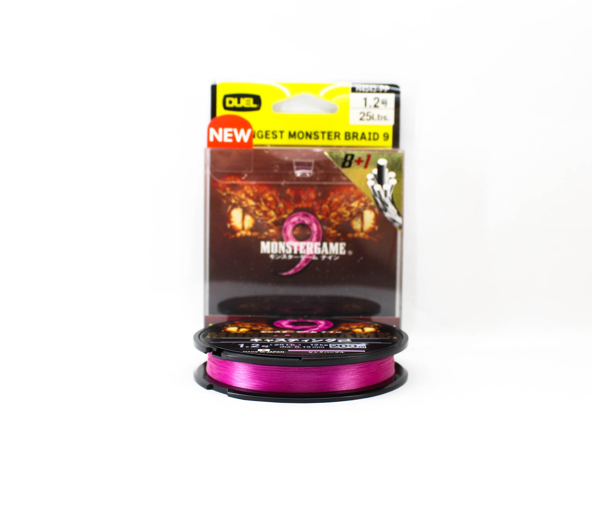 Yo Zuri Duel P.E Line Monster Game X9 Pink Purple 200m P.E 1.2 (0561)