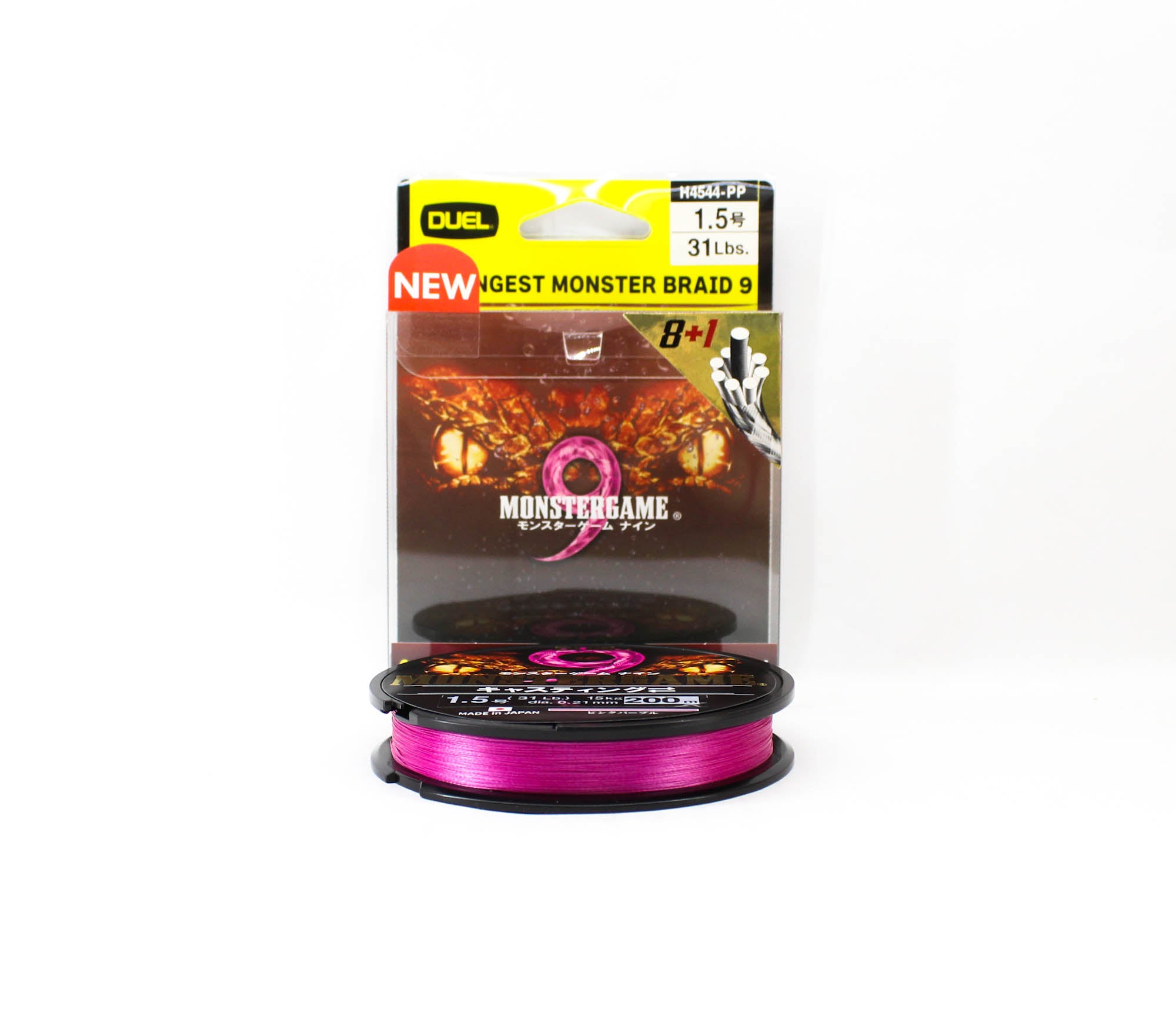 Yo Zuri Duel P.E Line Monster Game X9 Pink Purple 200m P.E 1.5 (0578)