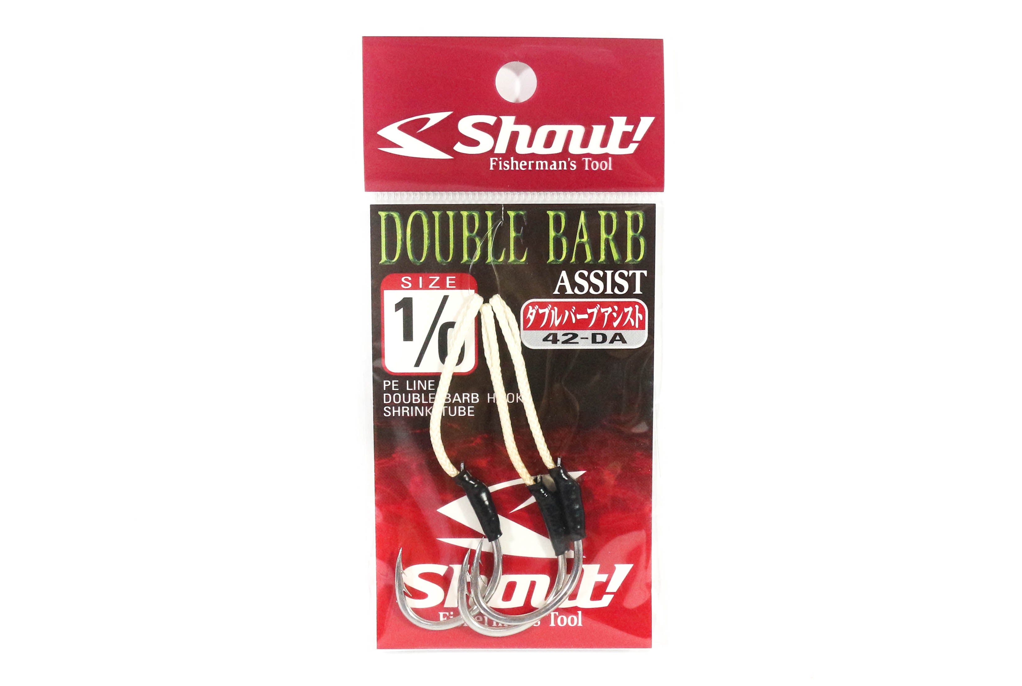 Shout 42-DA Double Barb Assist Hook Rigged Size 1/0 (5782)