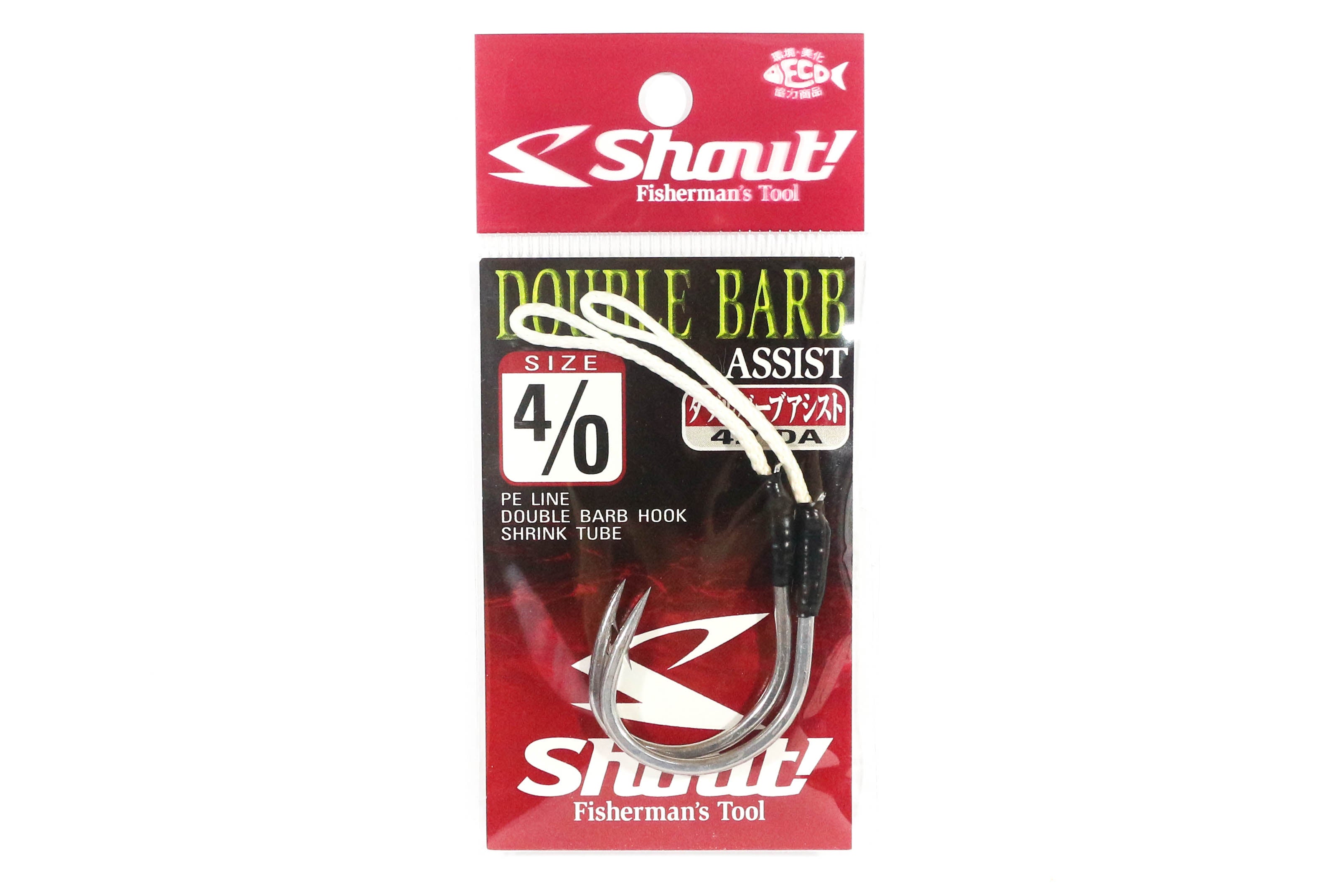 Shout 42-DA Double Barb Assist Hook Rigged Size 4/0 (5812)