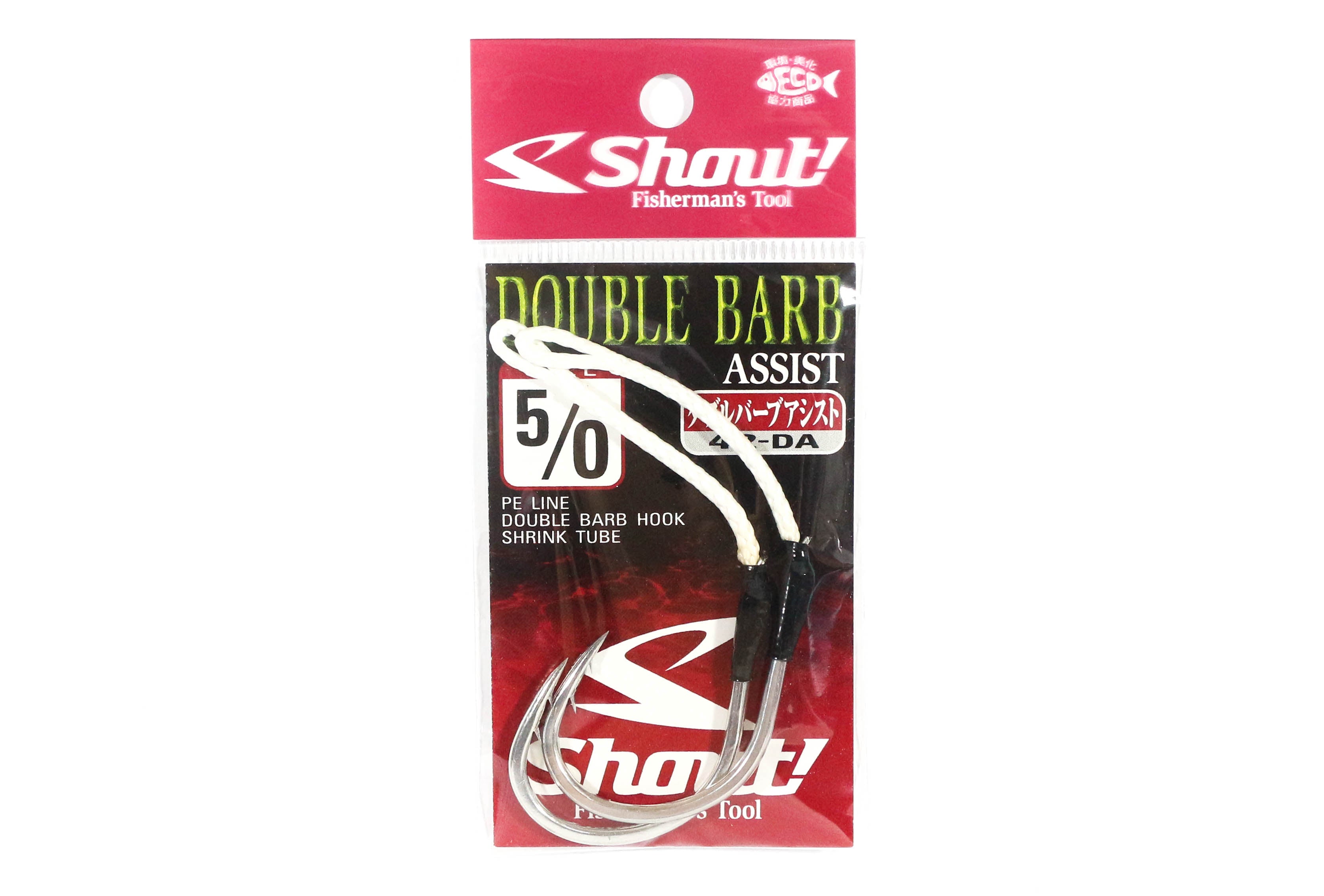 Shout 42-DA Double Barb Assist Hook Rigged Size 5/0 (5829)