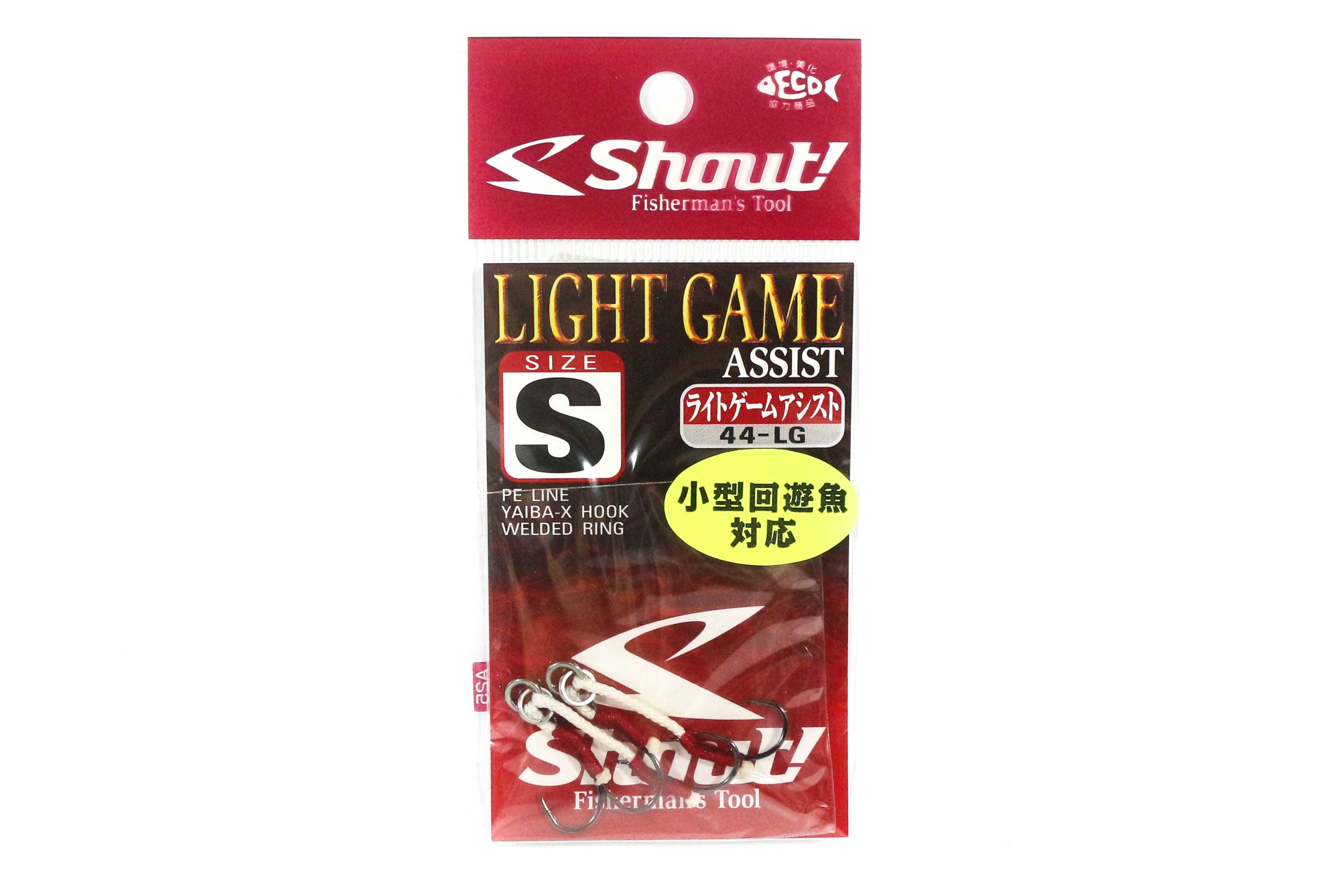 Shout 44-LG Light Game Twin Assist Hooks Light Jigging Size S (4) (5867)